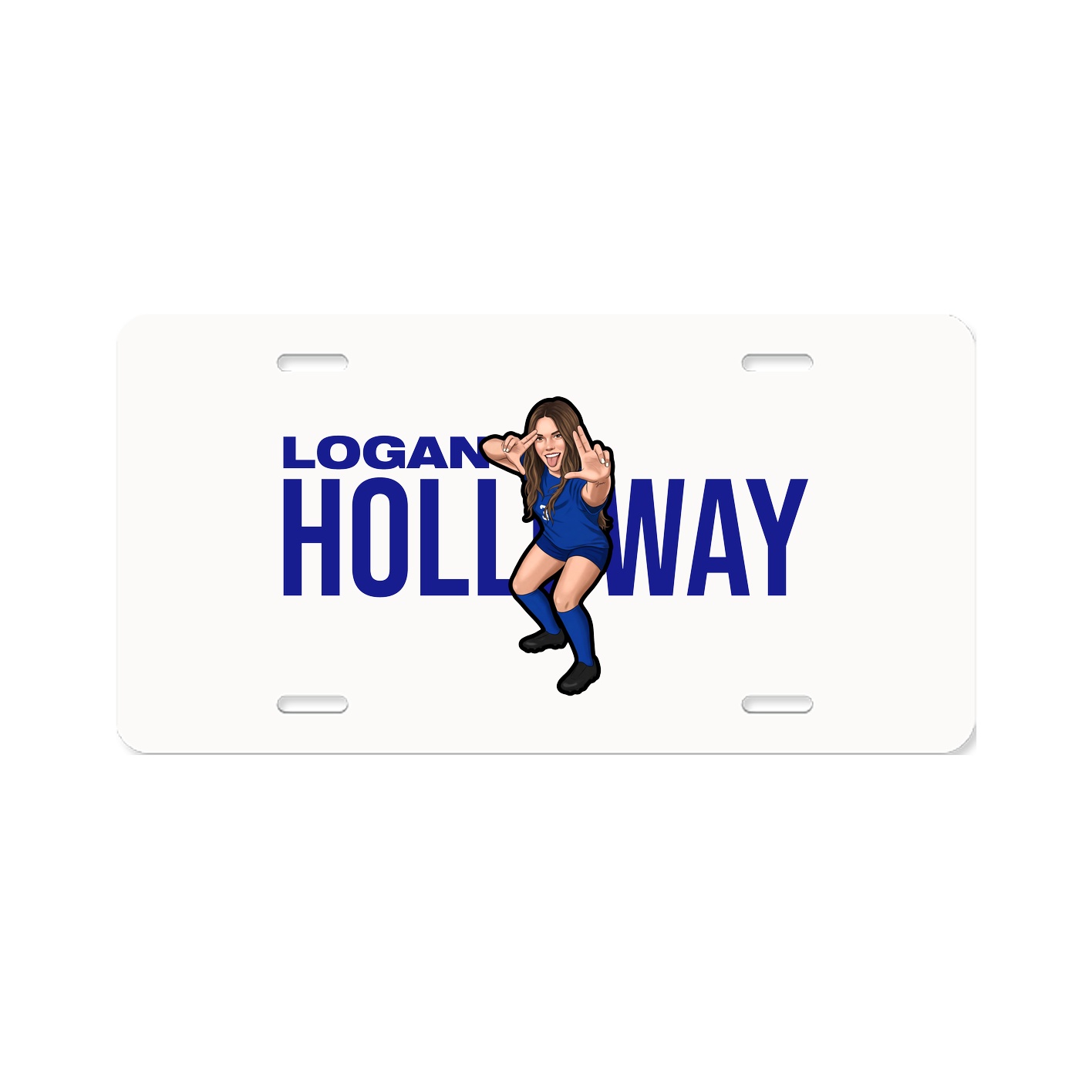 License Plate — Player Name in Classic