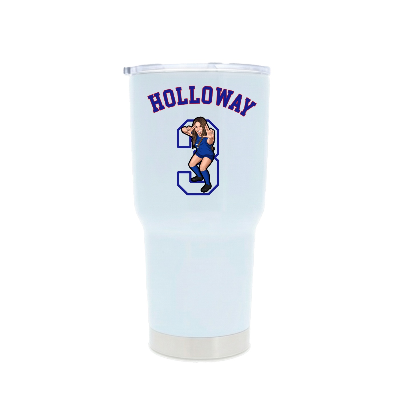 30oz Stainless Steel Tumbler — Shirsey Arch in White
