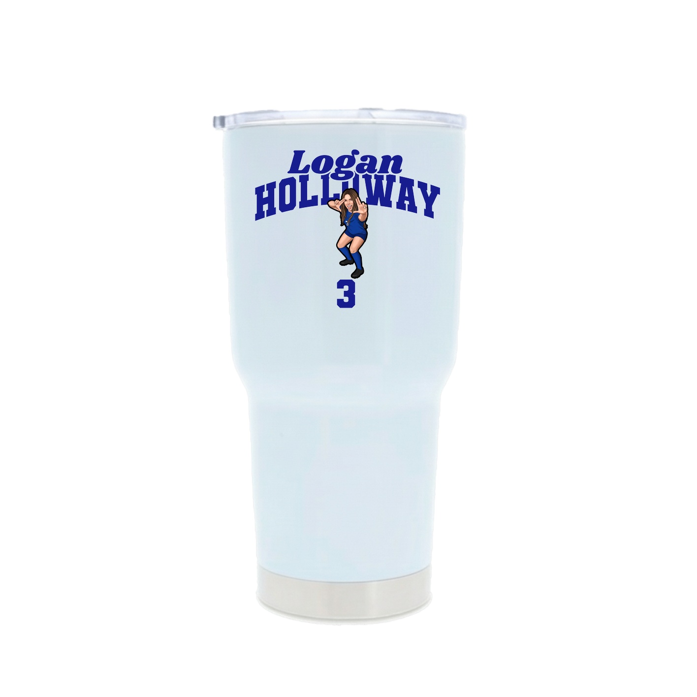 30oz Stainless Steel Tumbler — Signature Arch in White