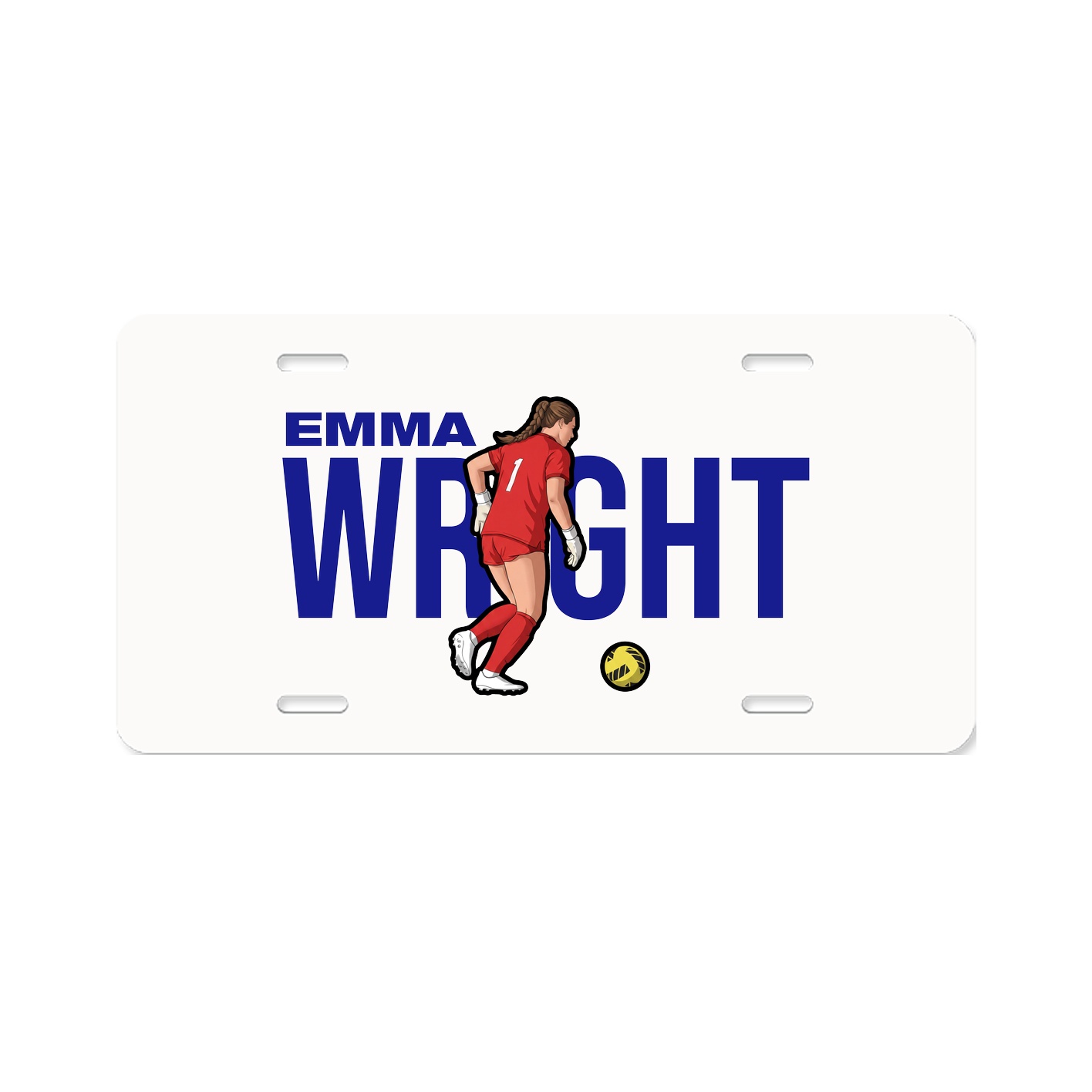 License Plate — Player Name in Classic