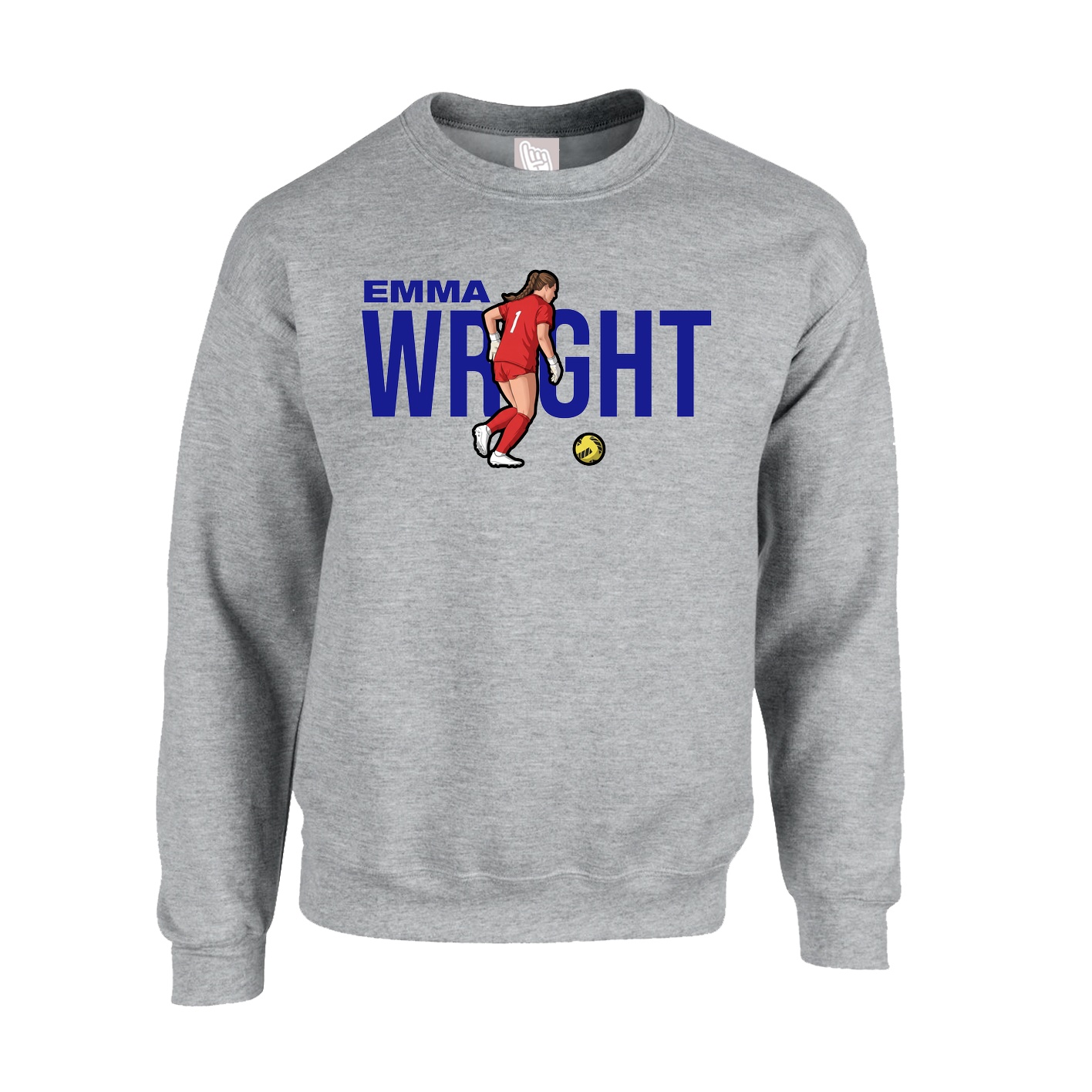 Fleece Crew — Player Name in Grey