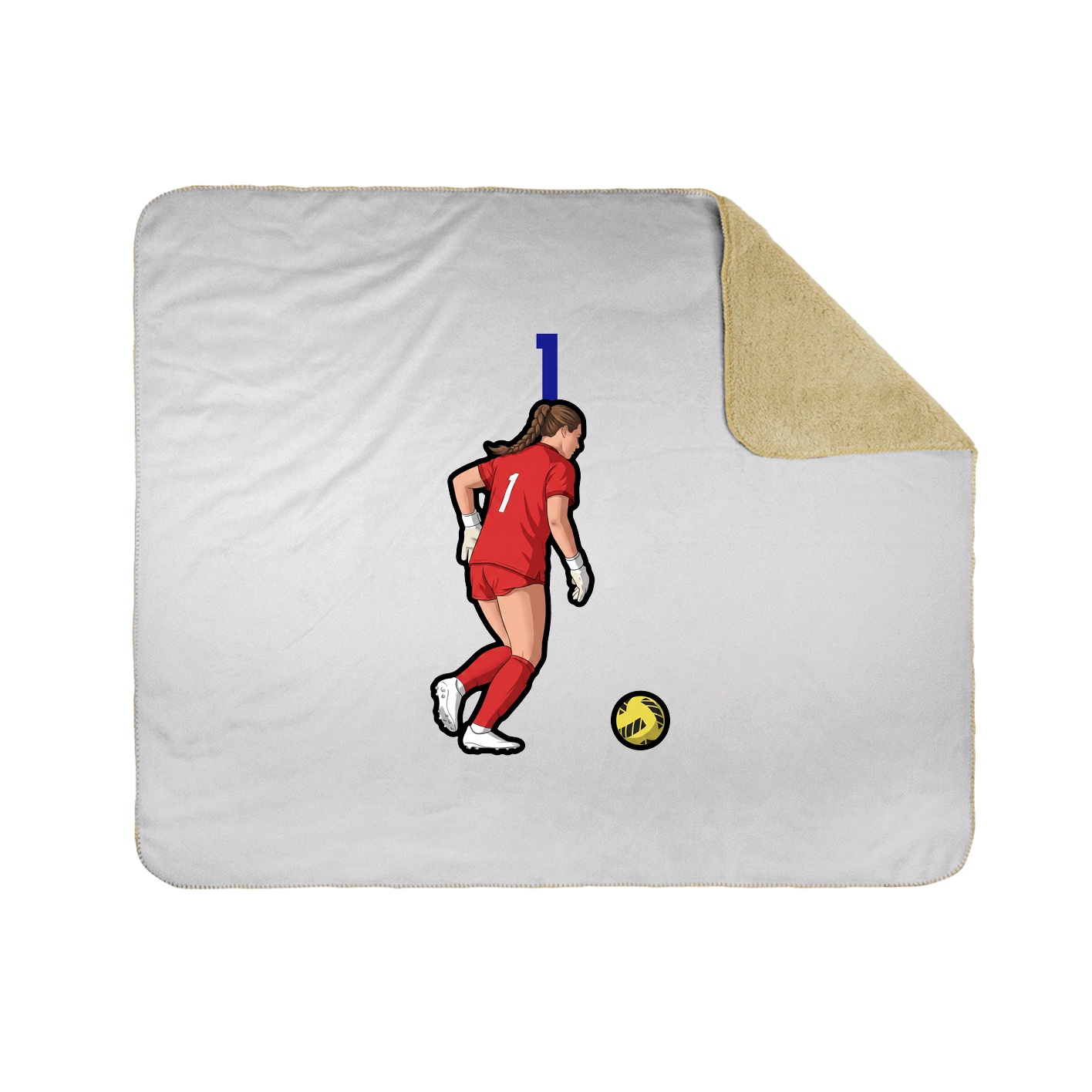 Throw Blanket — Number Top in White
