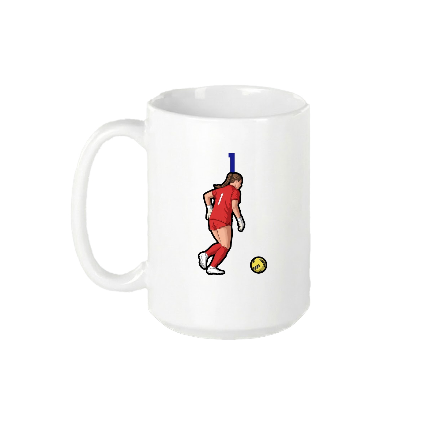 15oz Coffee Mug — Number Top in White