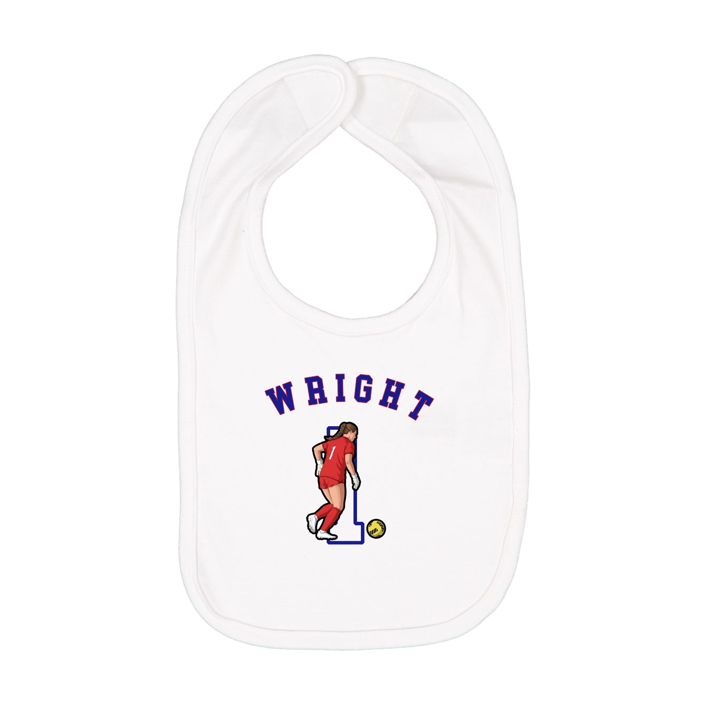 Infant Bib — Shirsey Arch in White