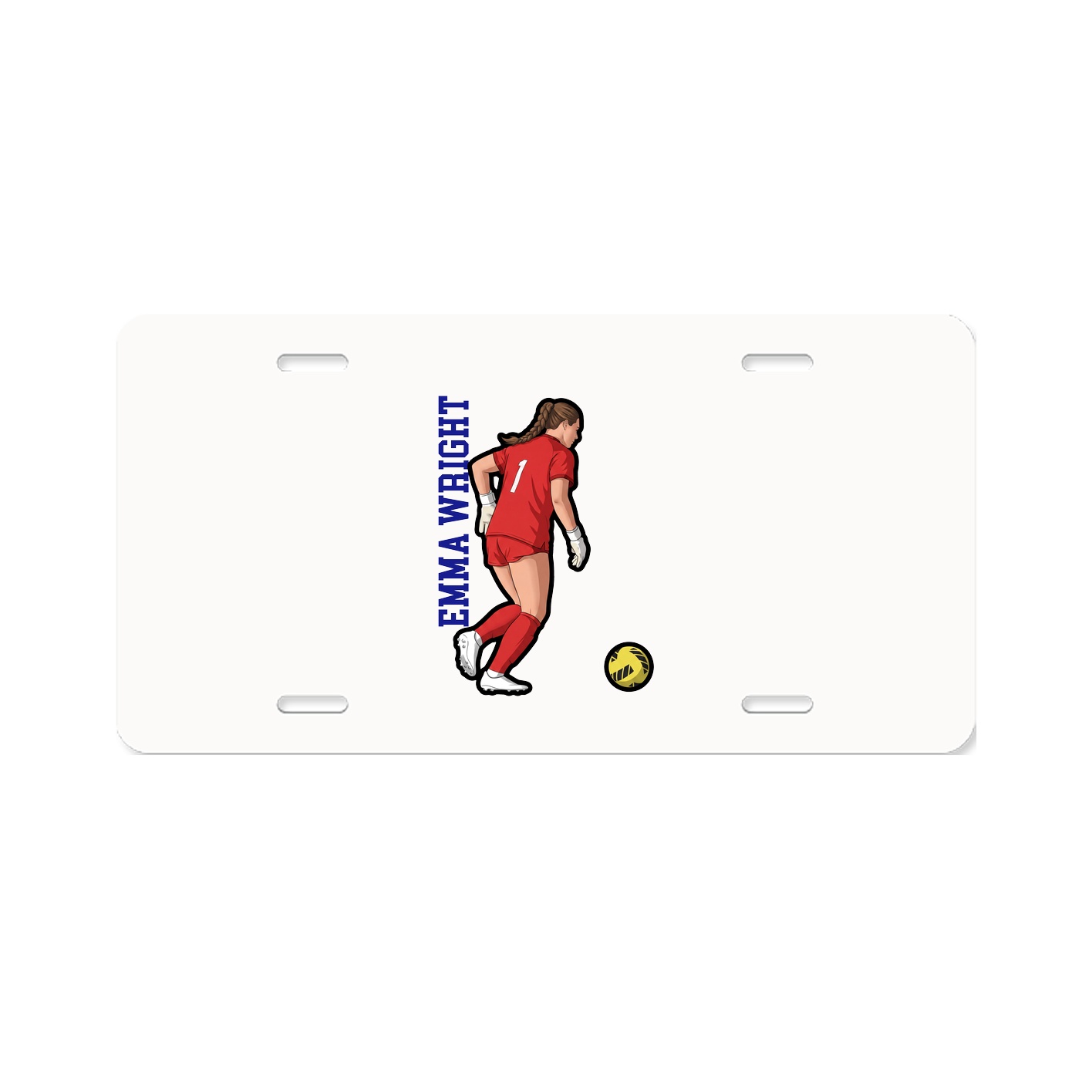 License Plate — Name Vertical in Classic