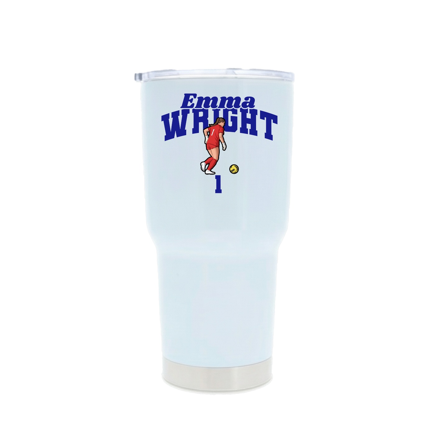 30oz Stainless Steel Tumbler — Signature Arch in White