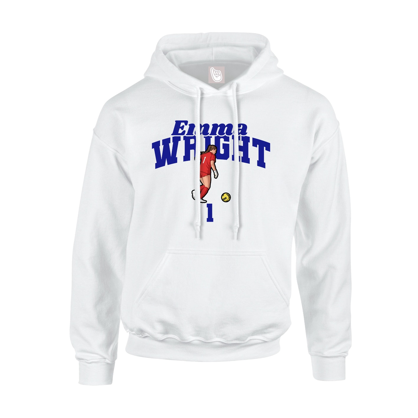 Hoodie — Signature Arch in White