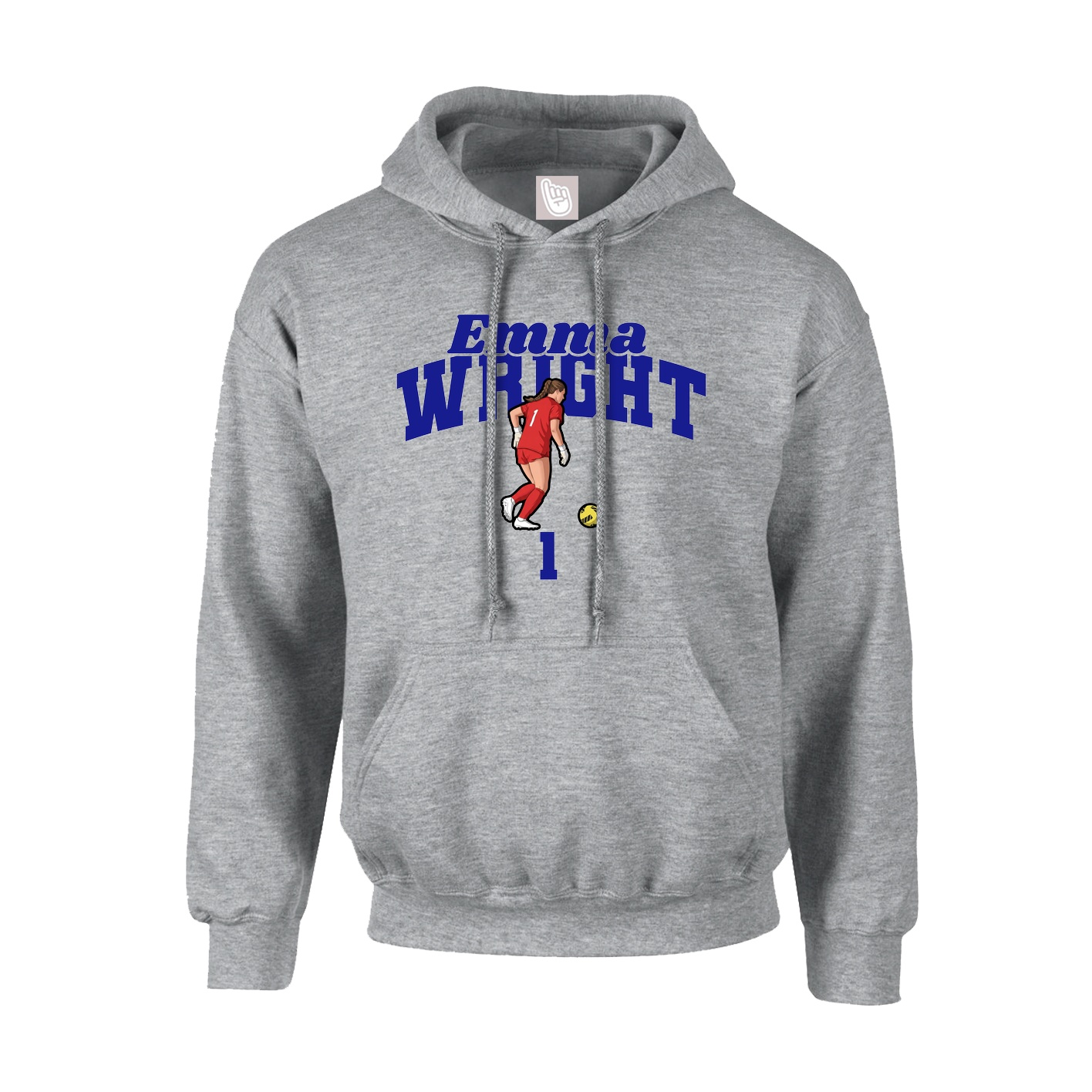 Youth Hoodie — Signature Arch in Grey