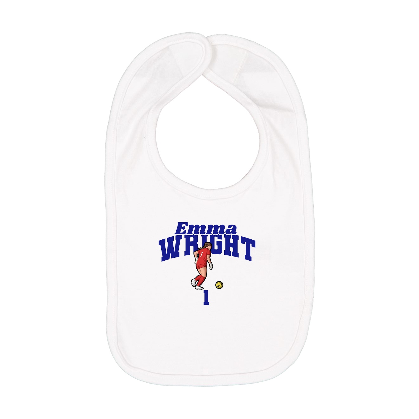 Infant Bib — Signature Arch in White