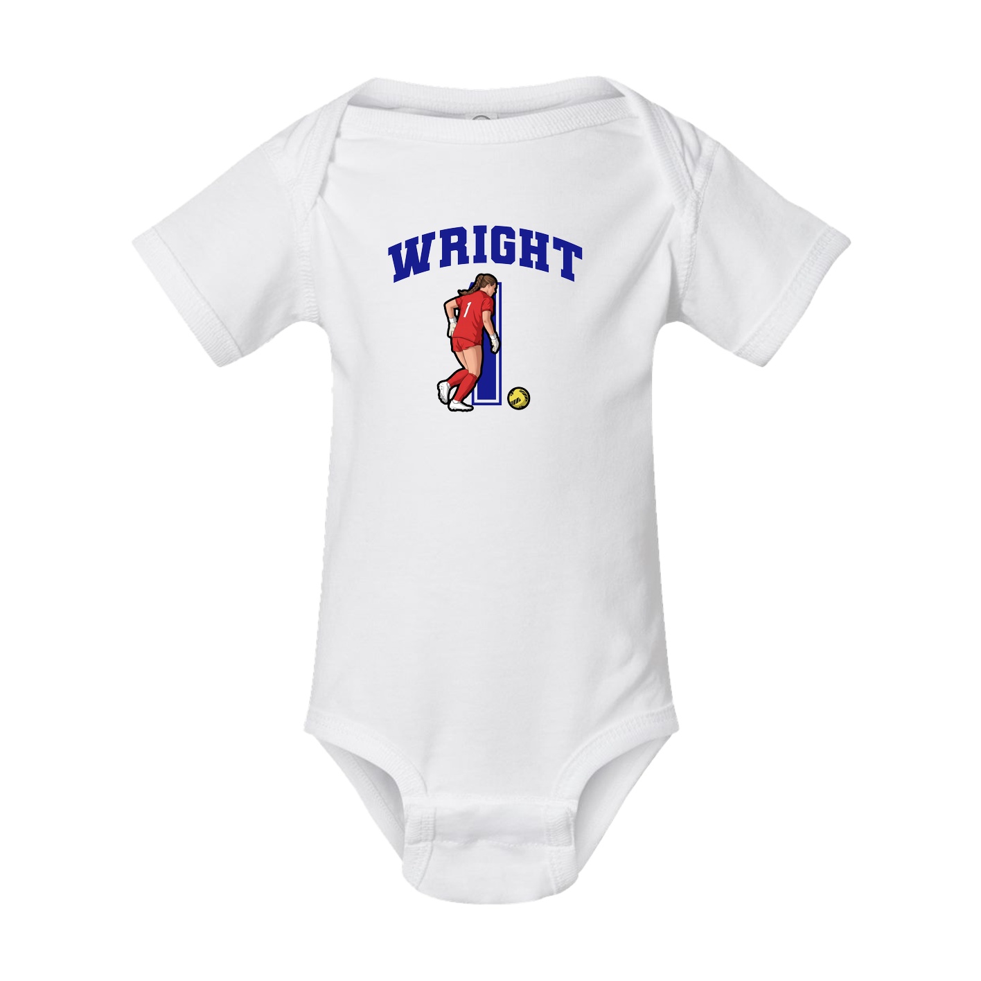Baby Onesie — Number in White