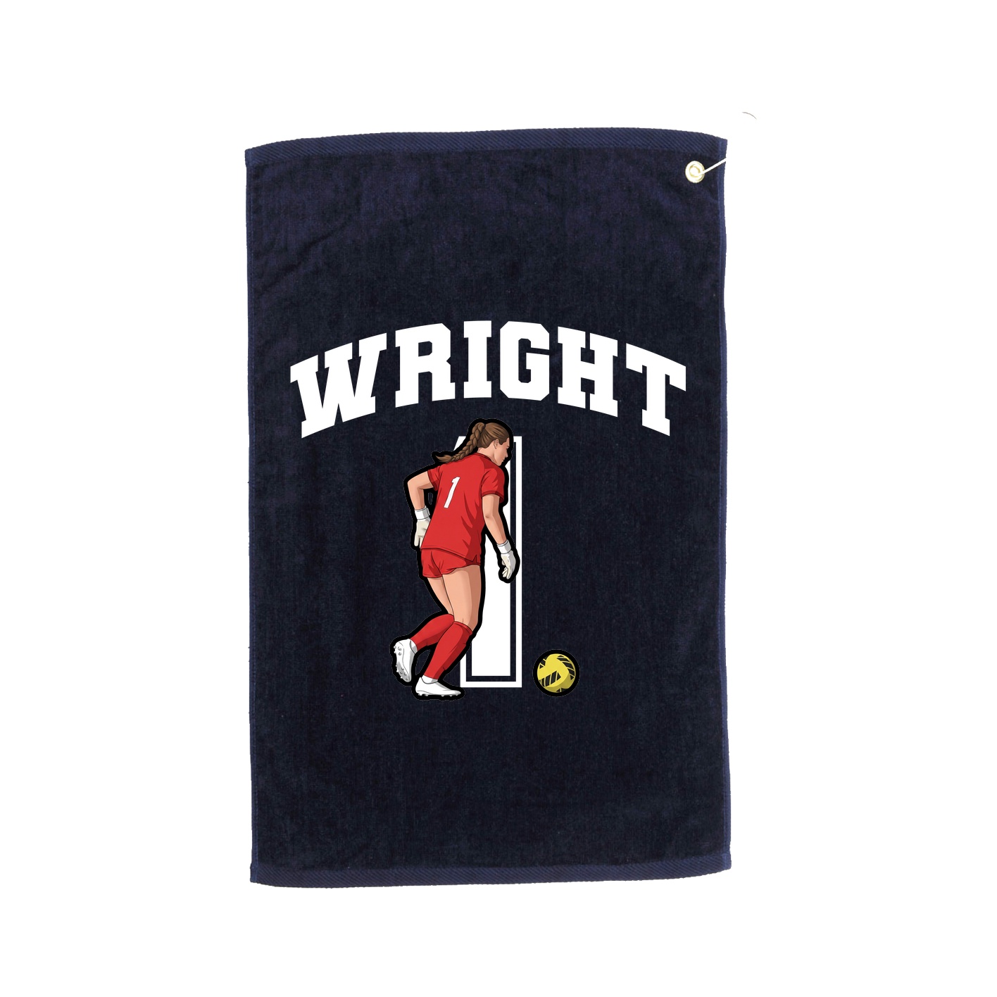 Golf Towel — Number in Navy