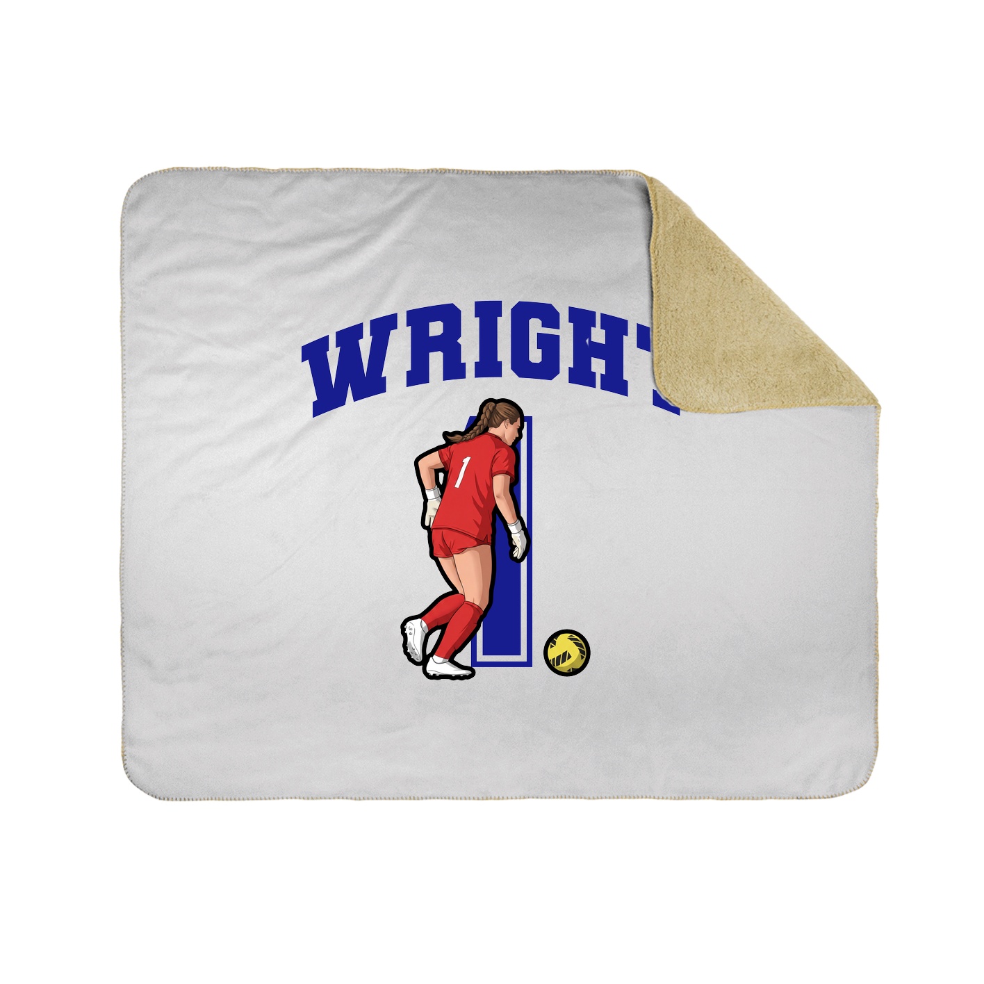 Throw Blanket — Number in White