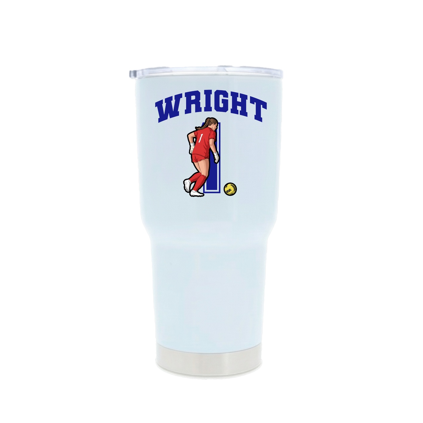 30oz Stainless Steel Tumbler — Number in White