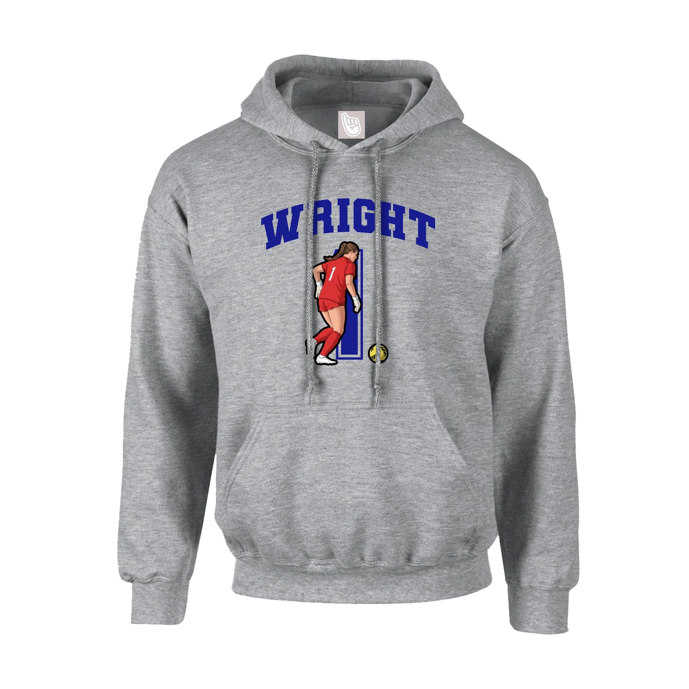 Hoodie — Number in Grey