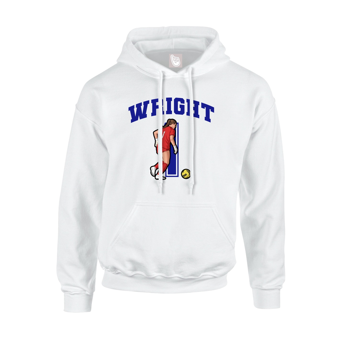 Youth Hoodie — Number in White