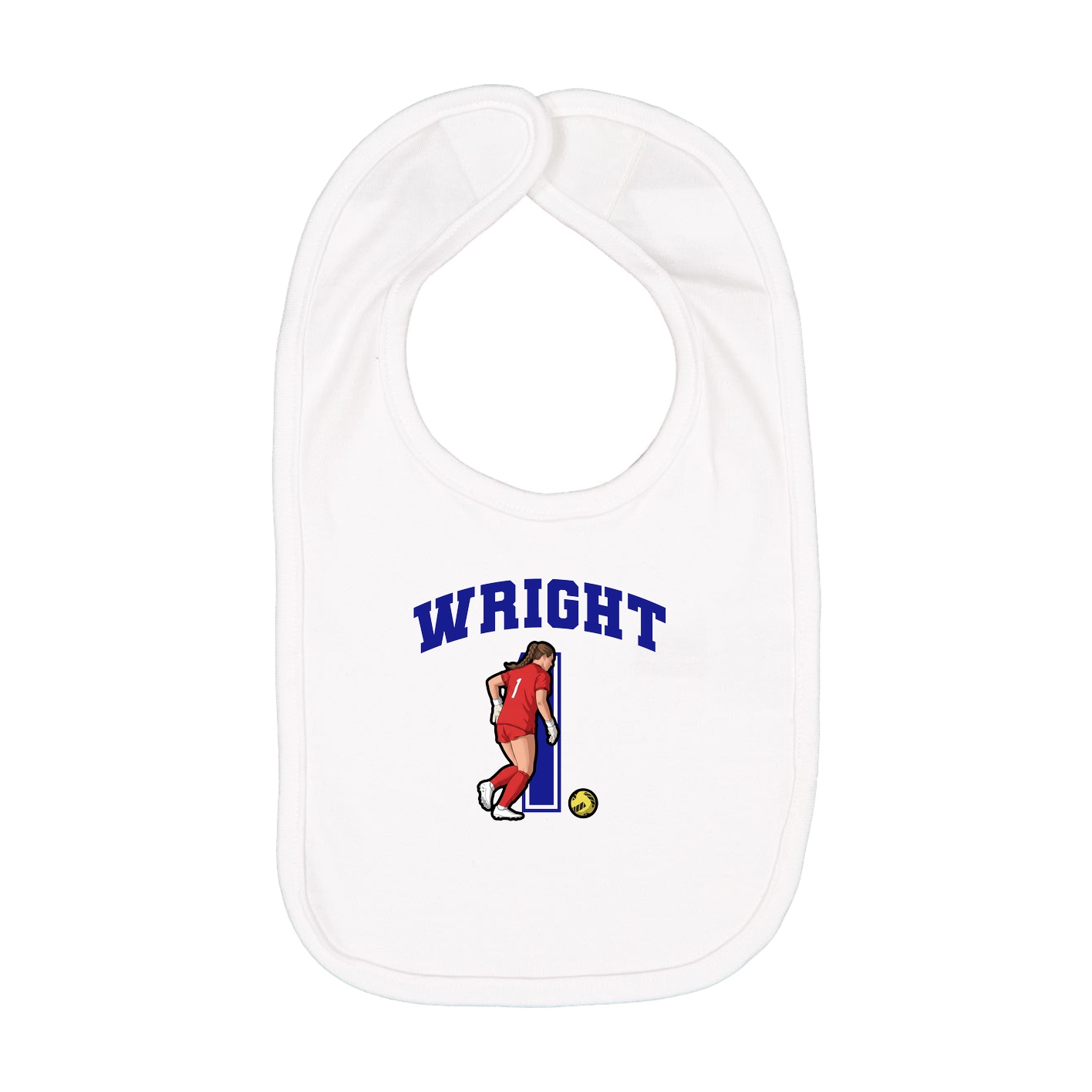 Infant Bib — Number in White