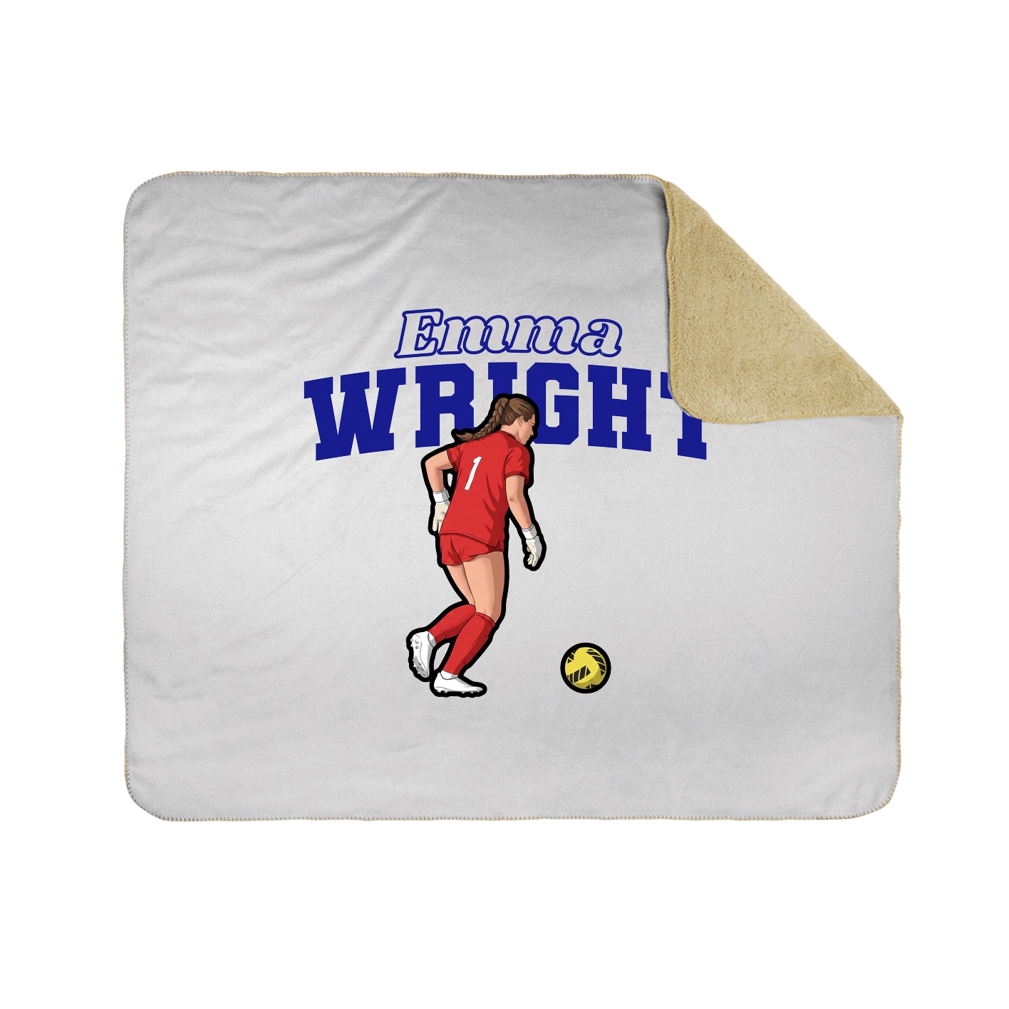 Throw Blanket — Name Arch in White