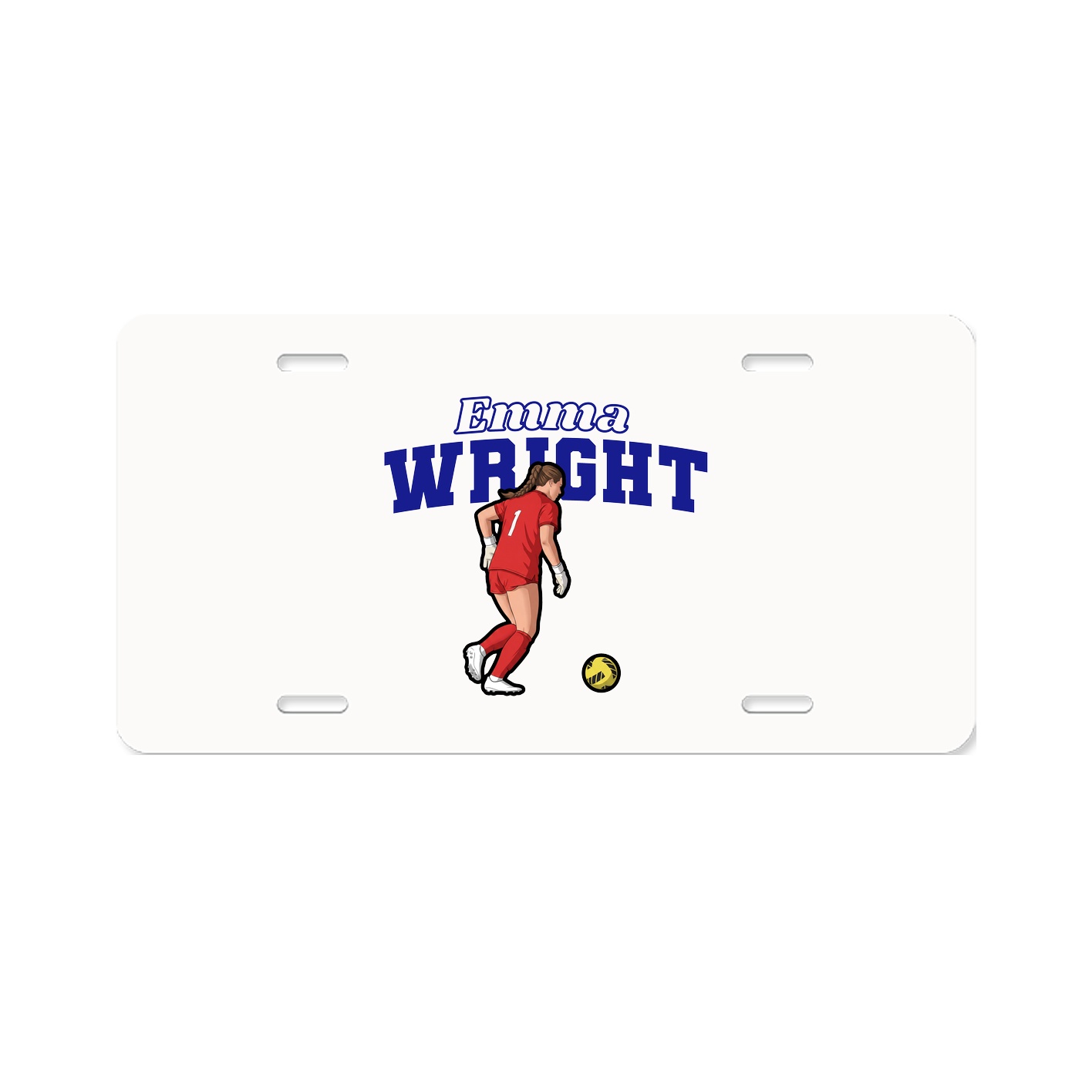 License Plate — Name Arch in Classic