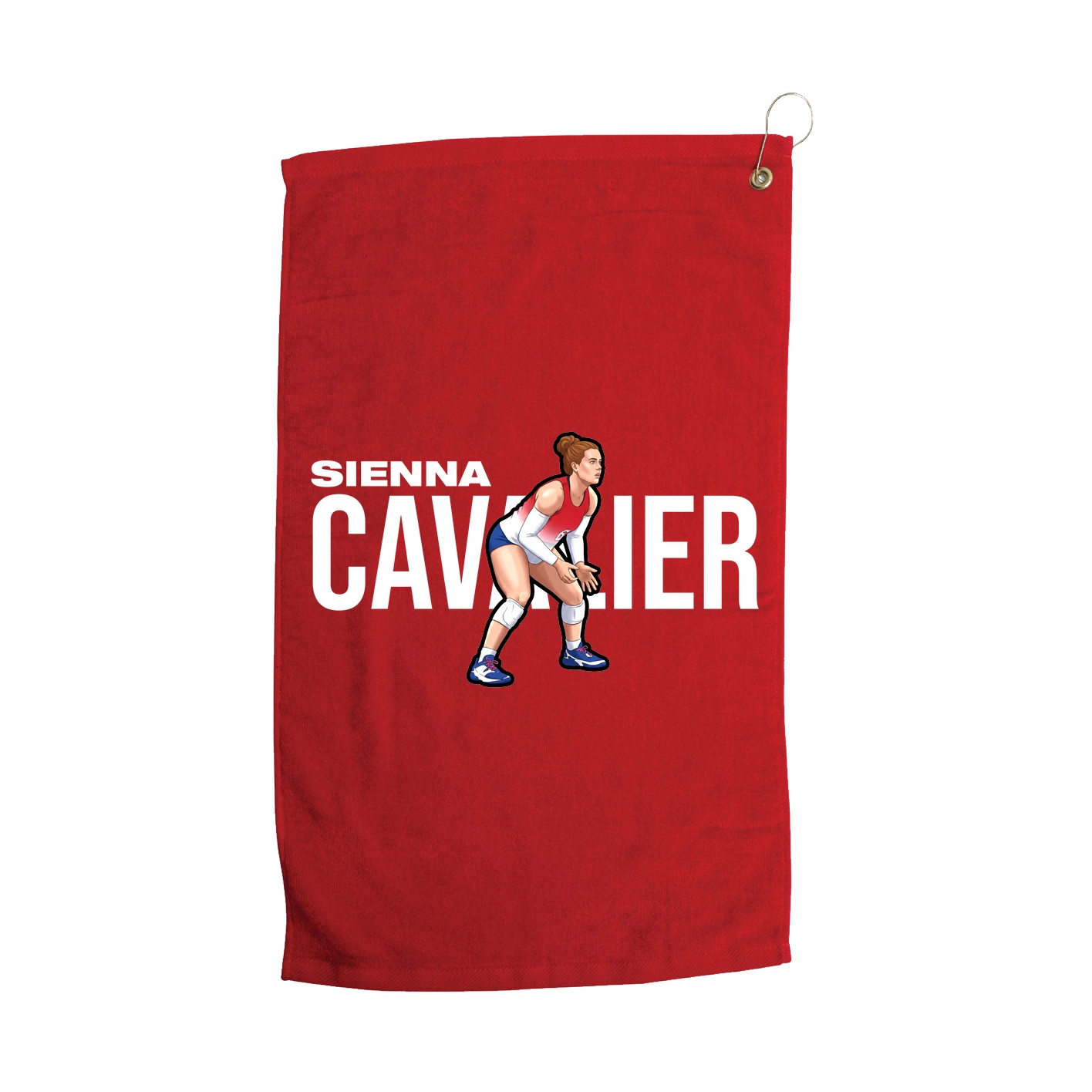 Golf Towel — Player Name in Red