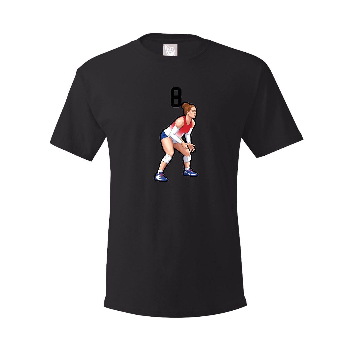 Youth Tee — Number Top in Black
