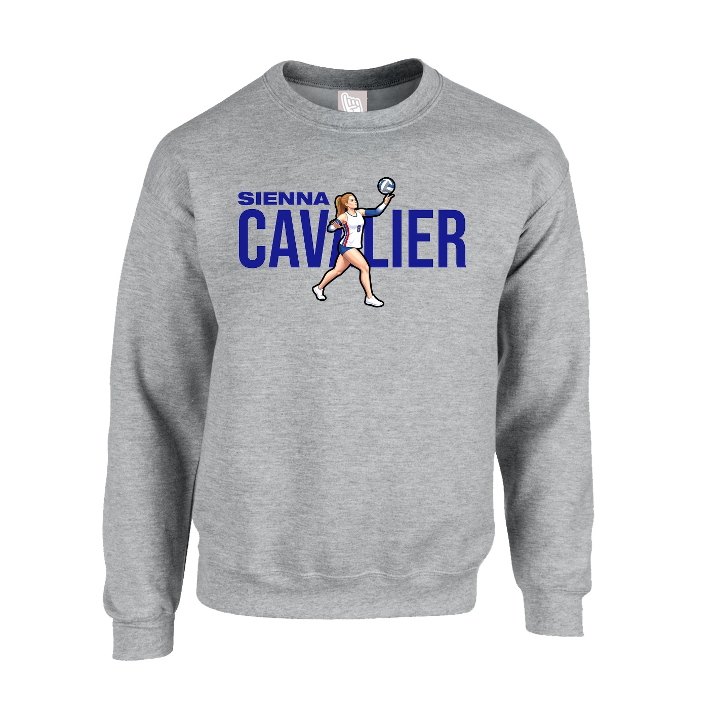 Fleece Crew — Player Name in Grey