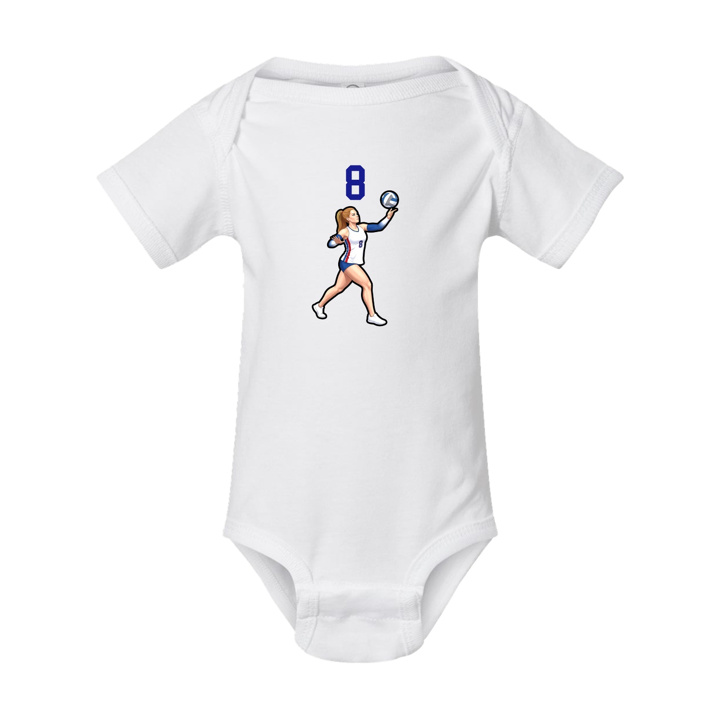 Baby Onesie — Number Top in White