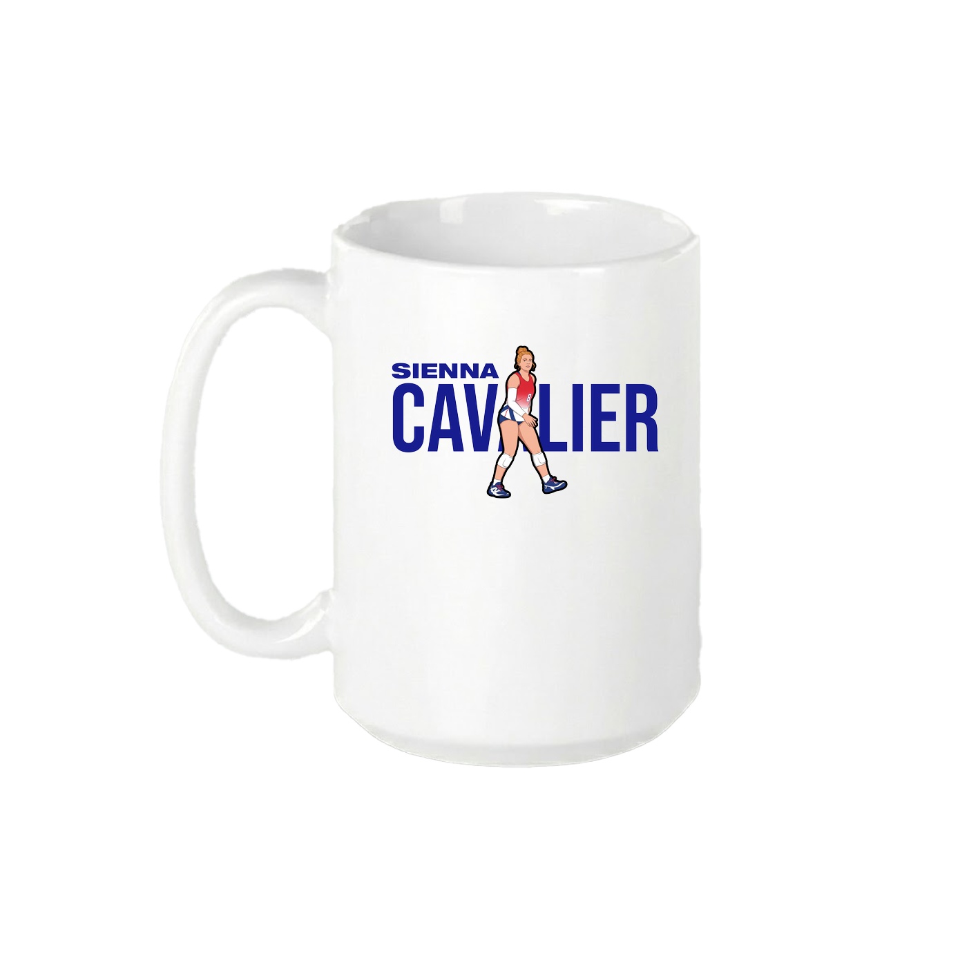 15oz Coffee Mug — Player Name in White