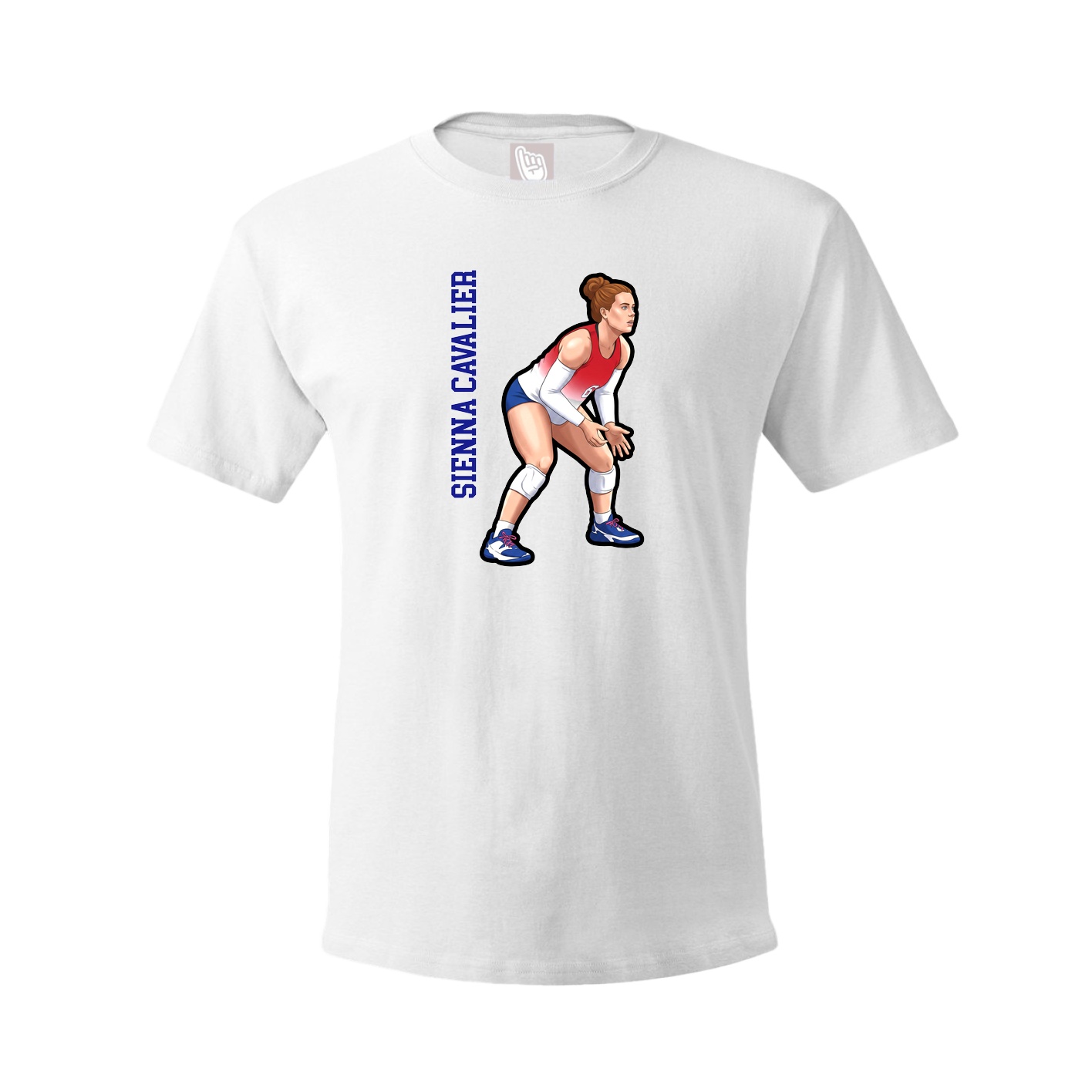 Youth Tee — Name Vertical in White