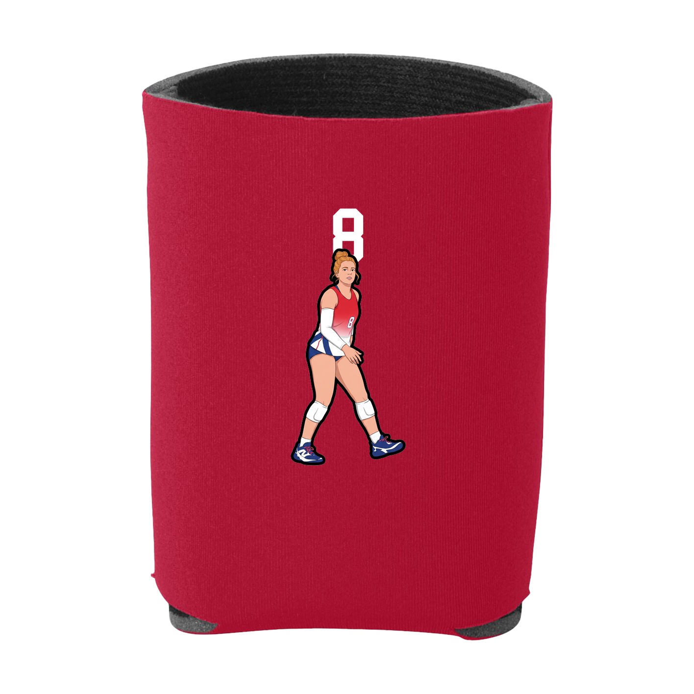 Can Holder — Number Top in Red