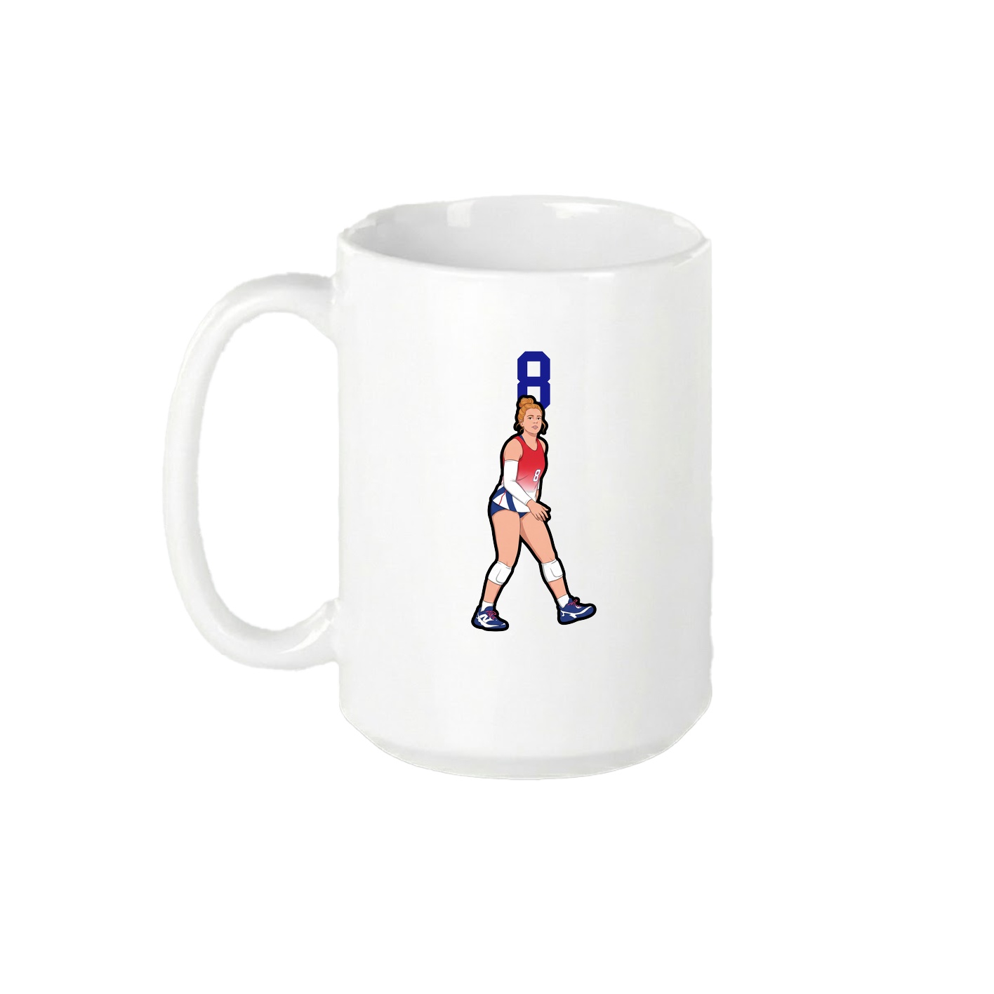 15oz Coffee Mug — Number Top in White