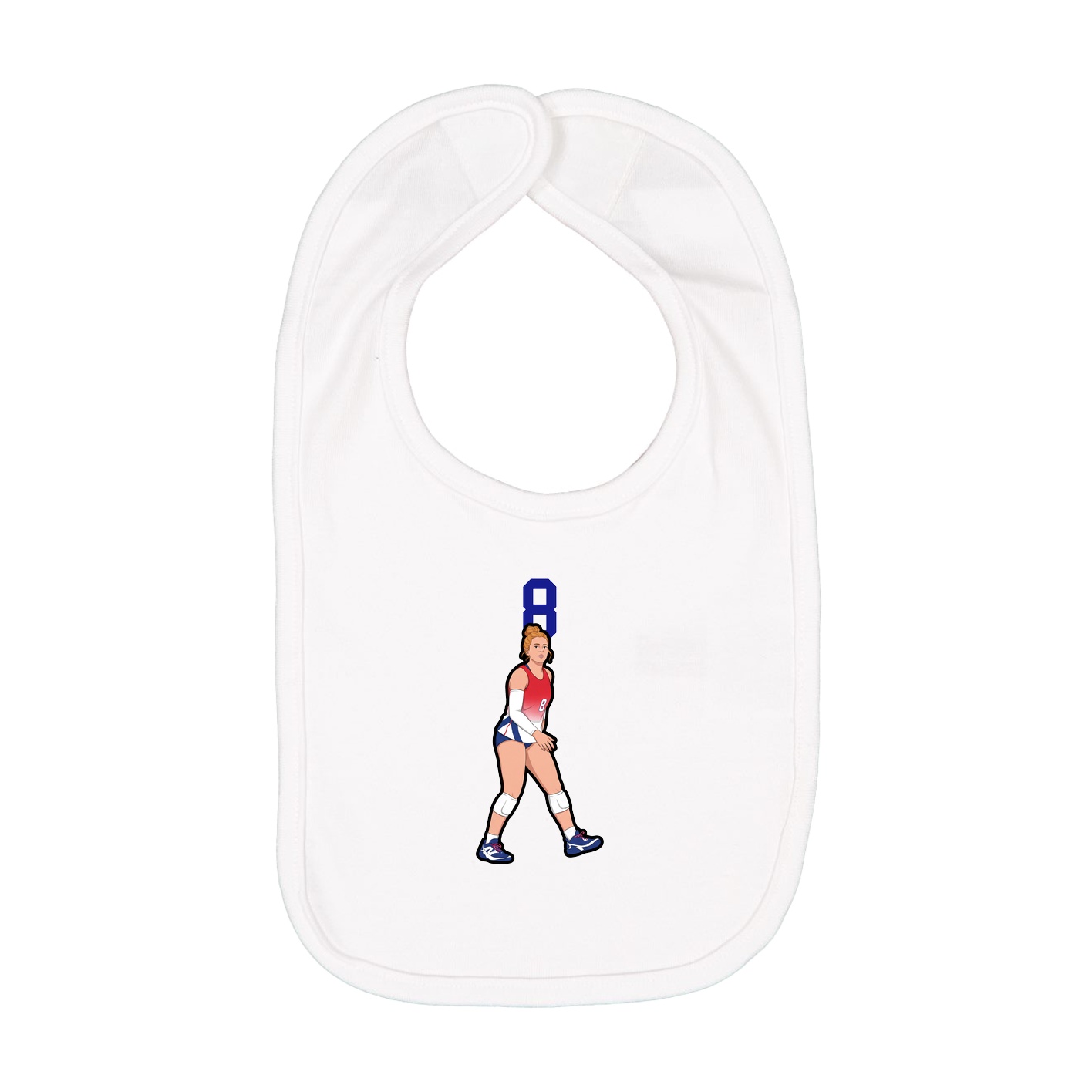 Infant Bib — Number Top in White