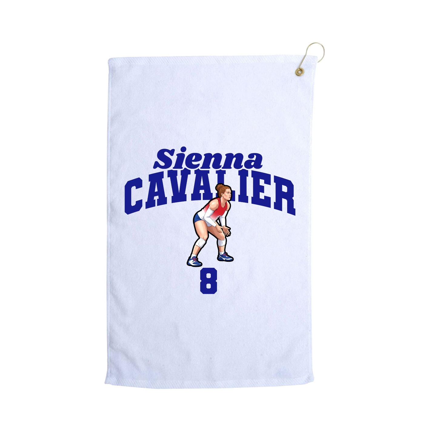 Golf Towel — Signature Arch in White