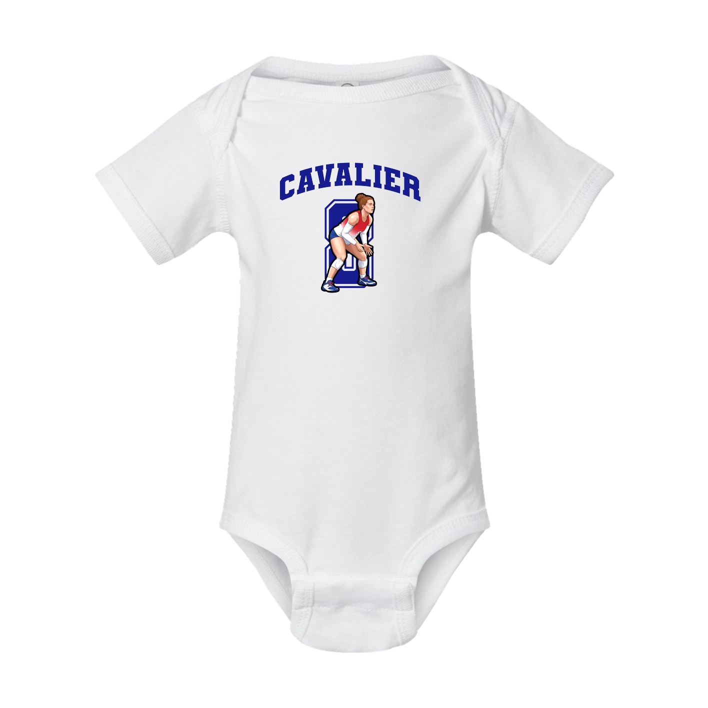 Baby Onesie — Number in White
