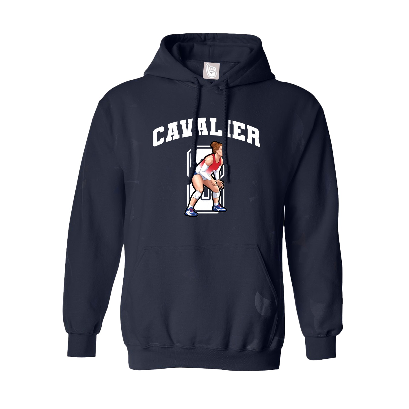 Youth Hoodie — Number in Navy