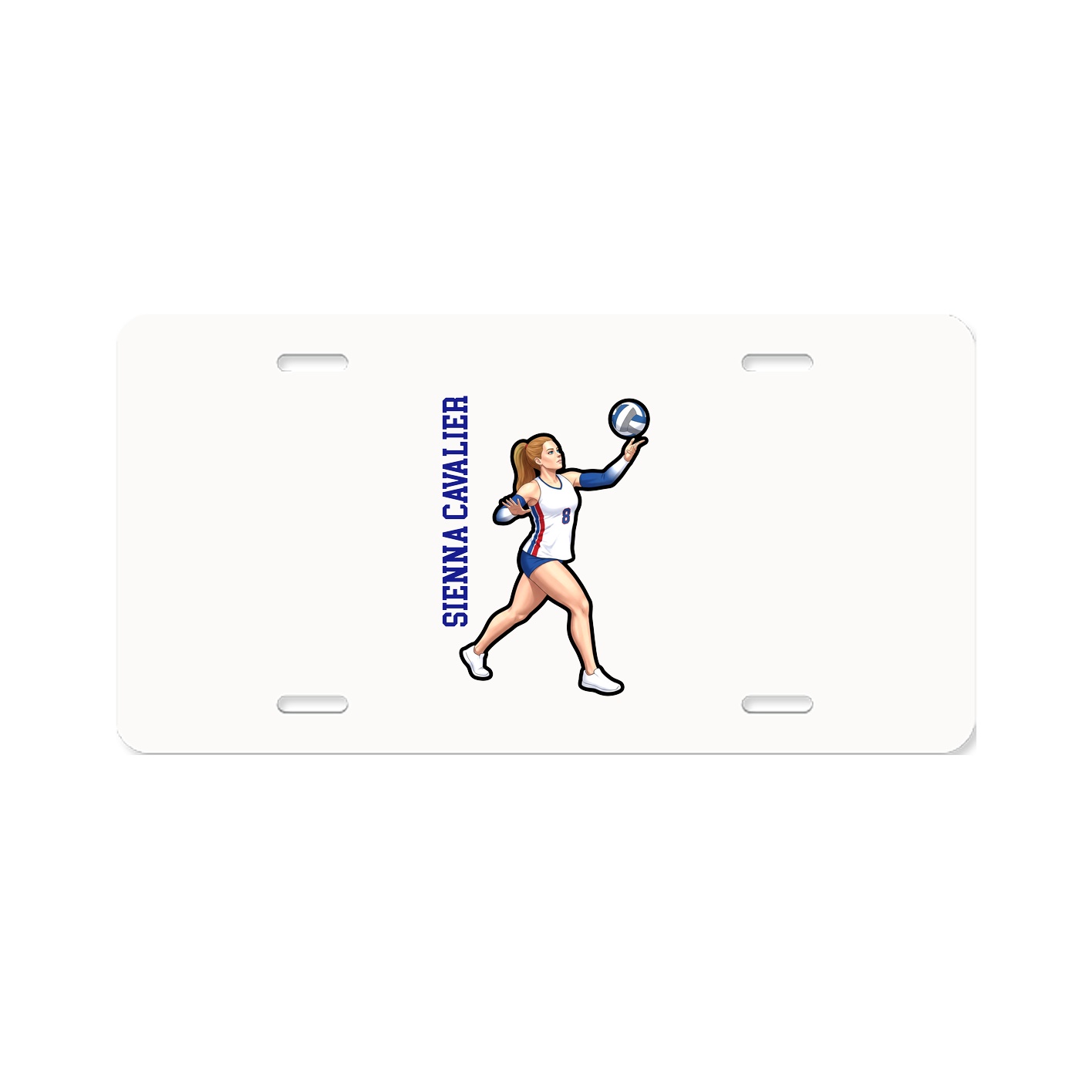 License Plate — Name Vertical in Classic