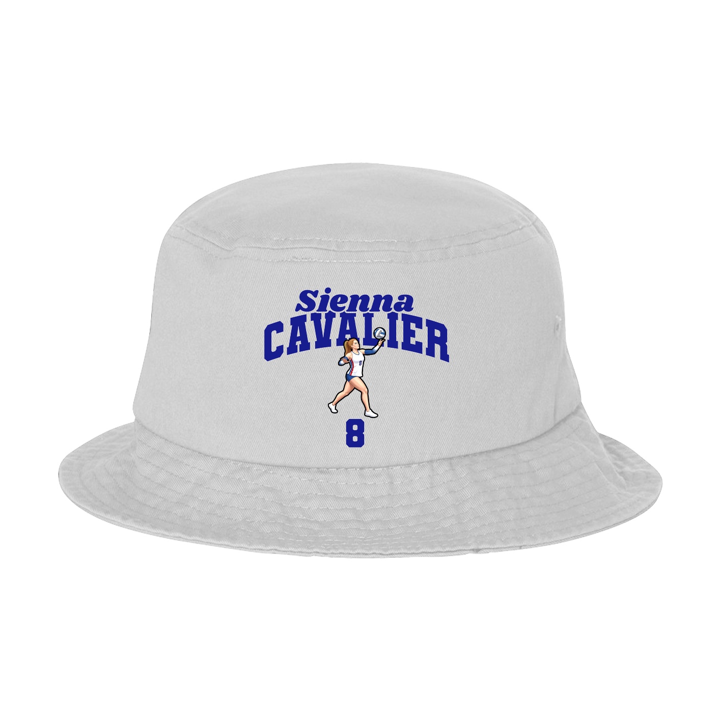 Bucket Cap — Signature Arch in White