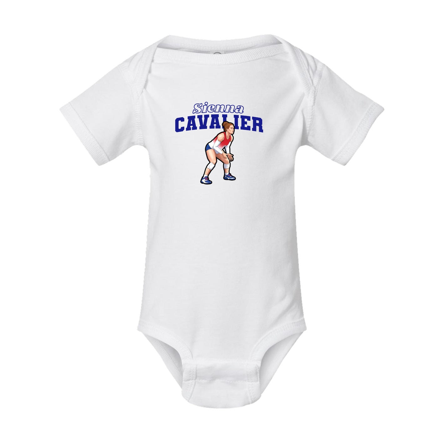 Baby Onesie — Name Arch in White