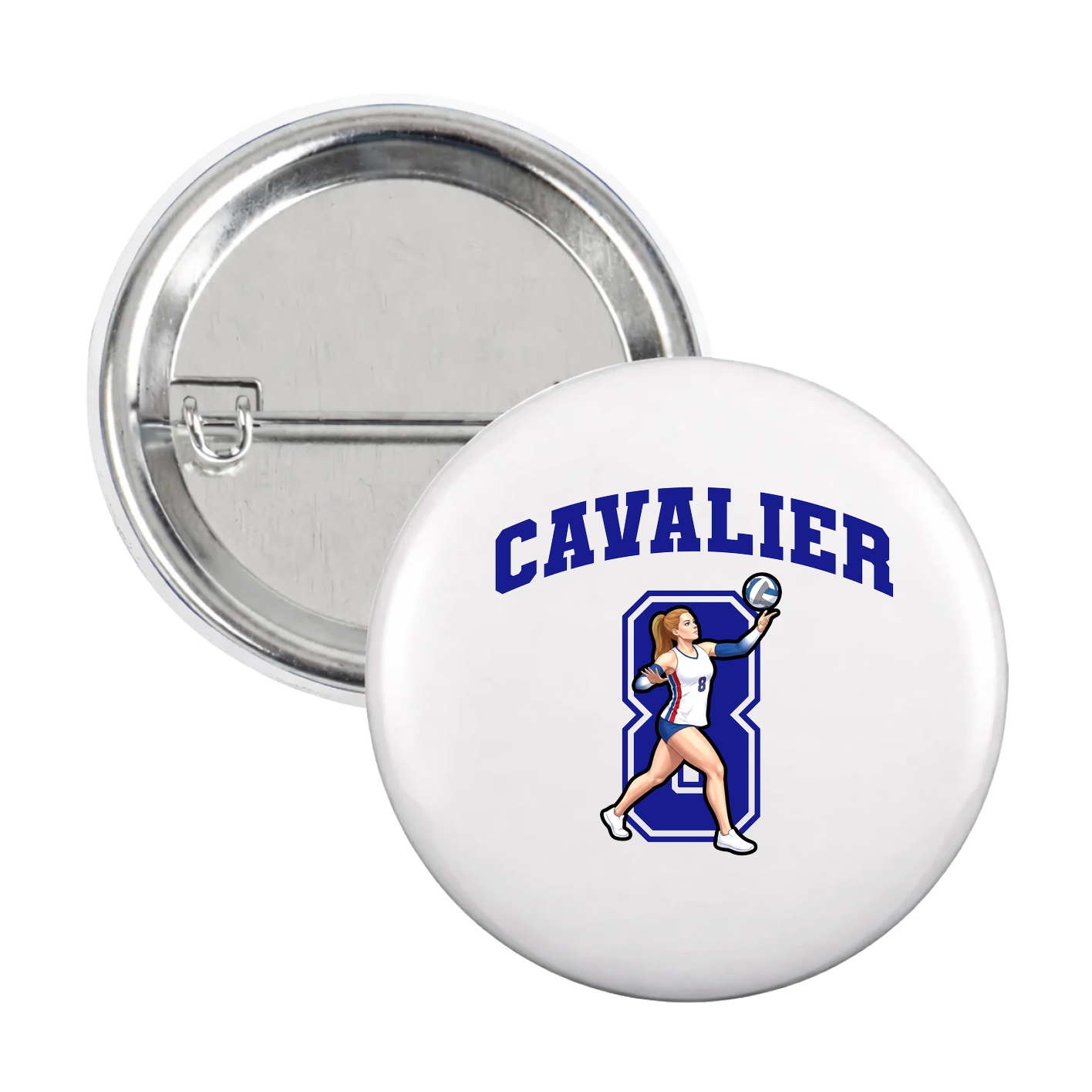 Game Day Button — Number in White