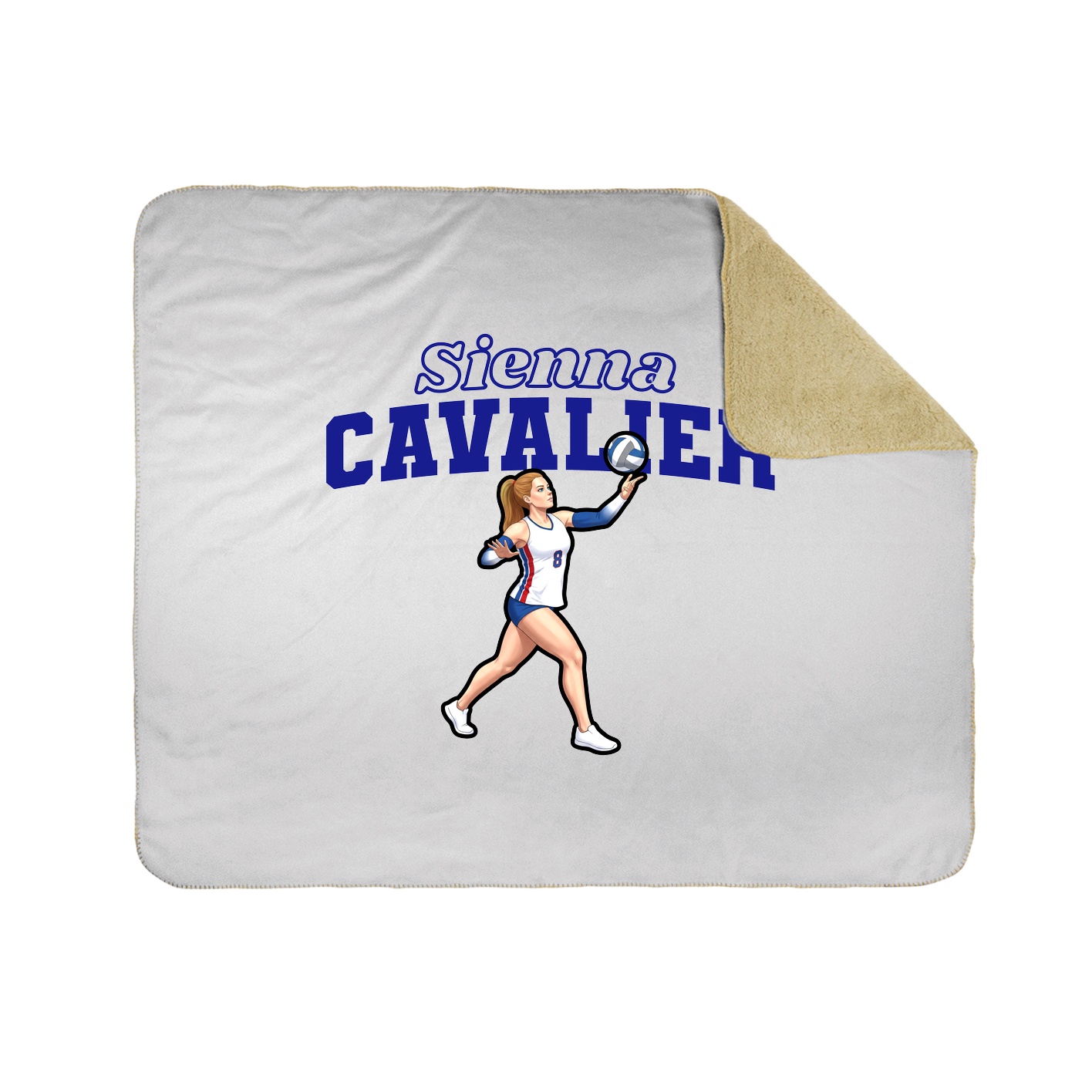 Throw Blanket — Name Arch in White