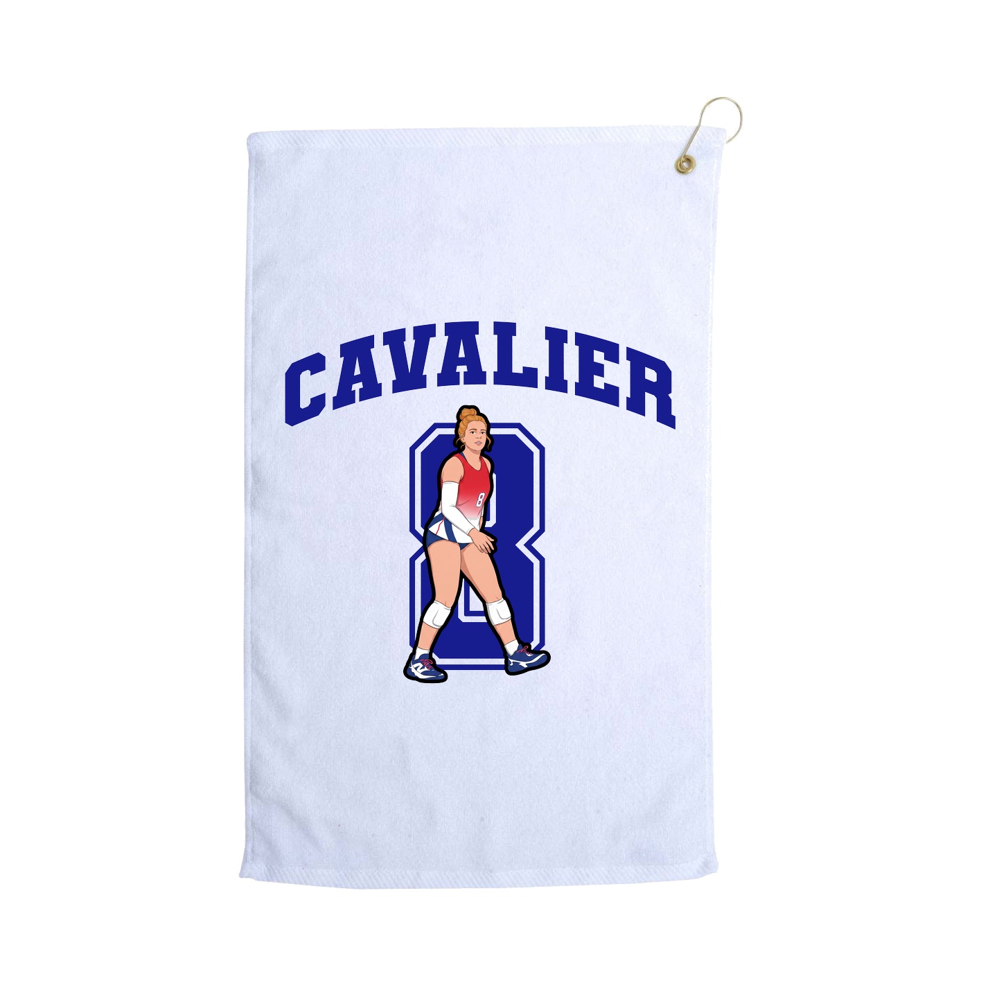 Golf Towel — Number in White