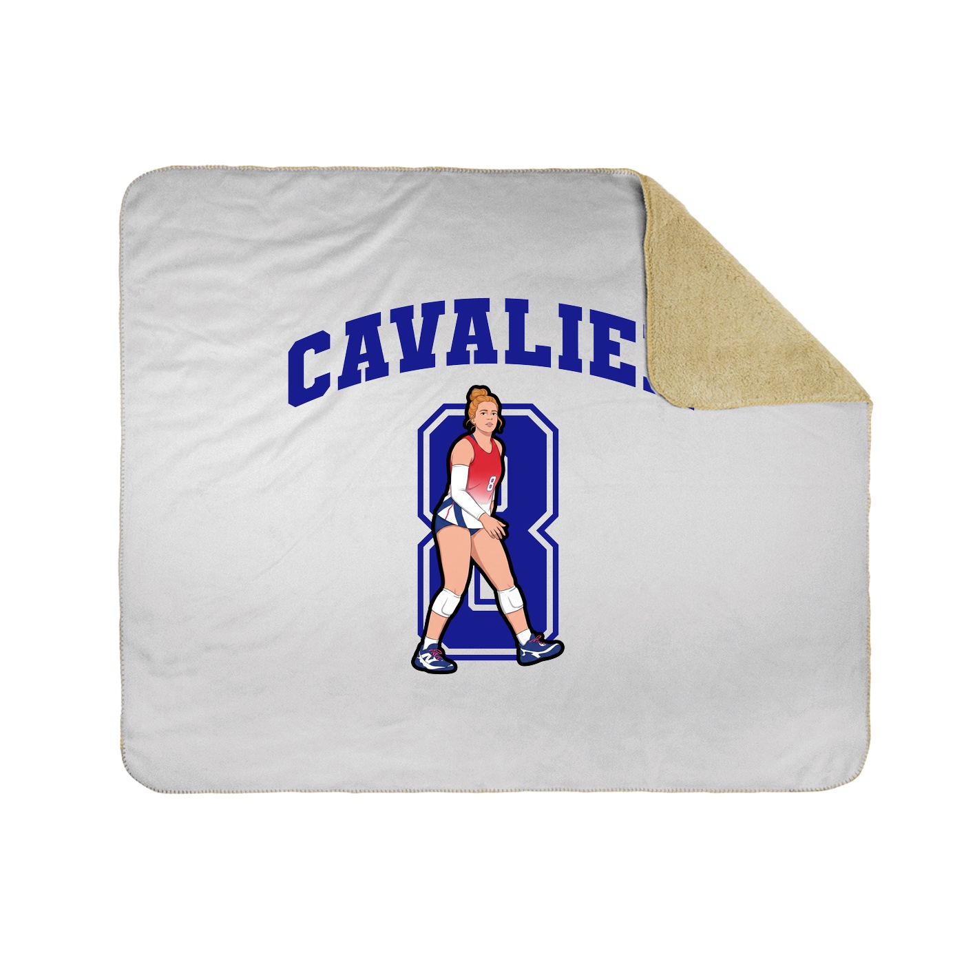 Throw Blanket — Number in White