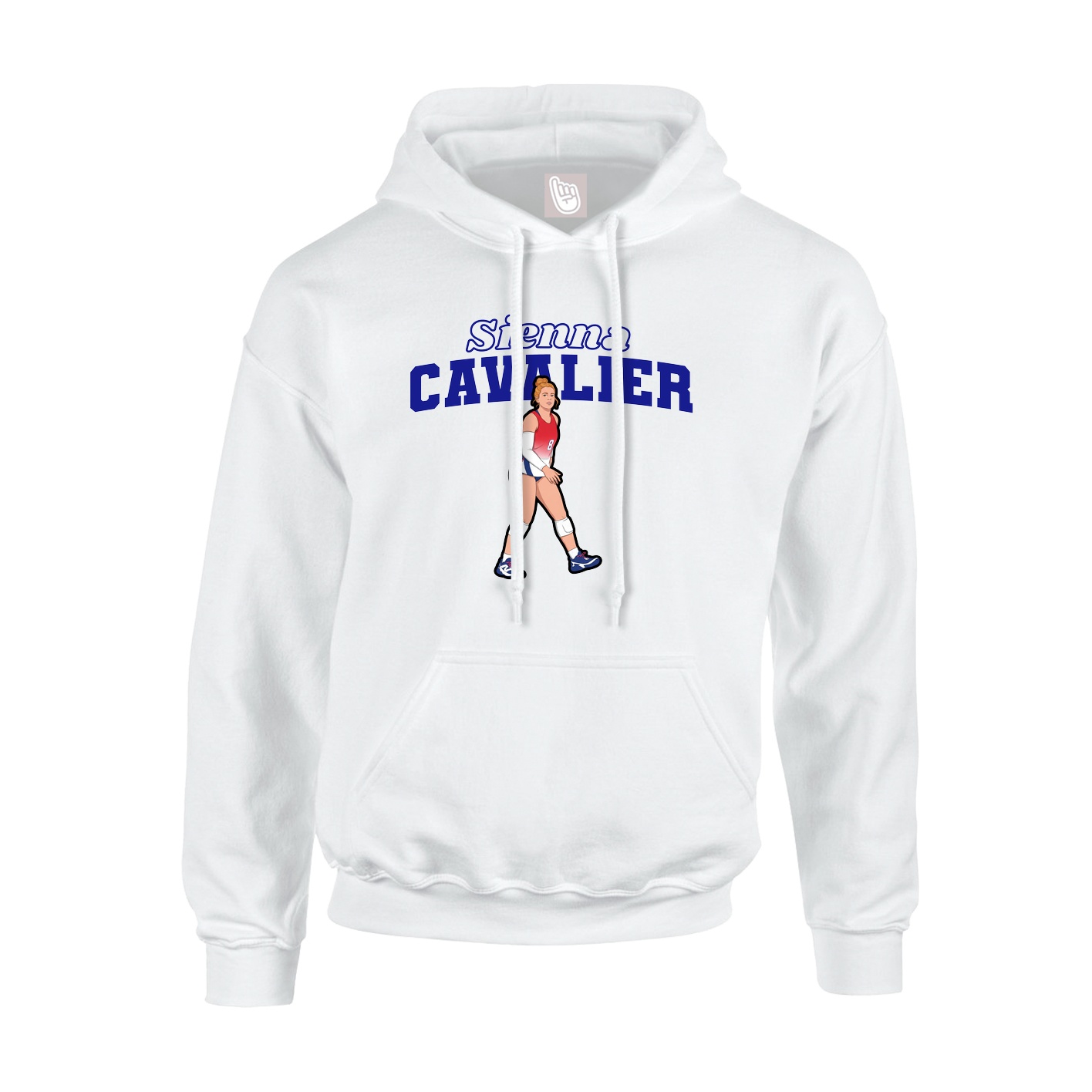 Hoodie — Name Arch in White