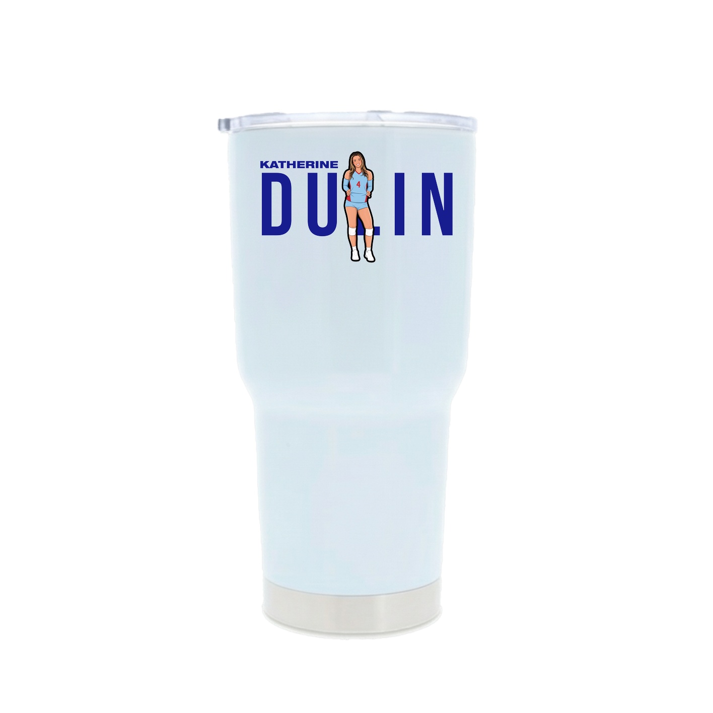 30oz Stainless Steel Tumbler — Player Name in White