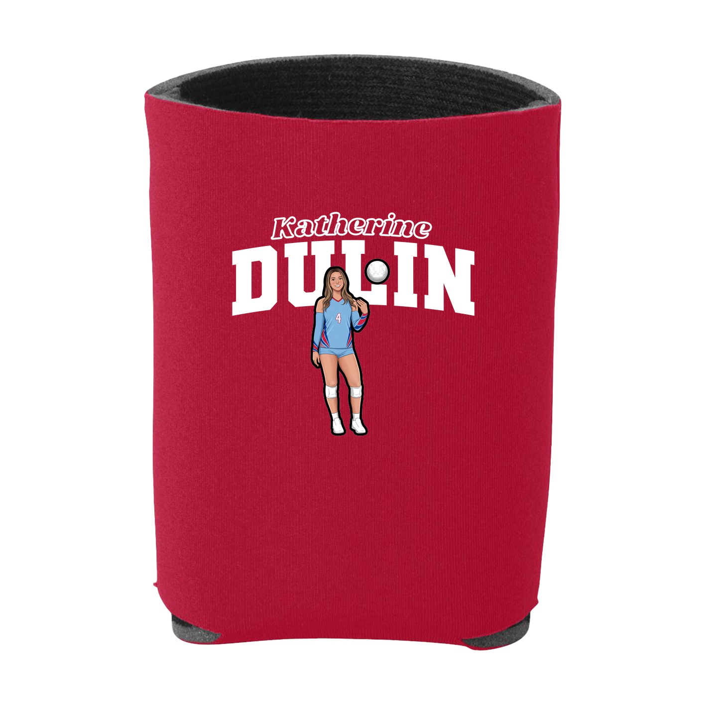 Can Holder — Name Arch in Red