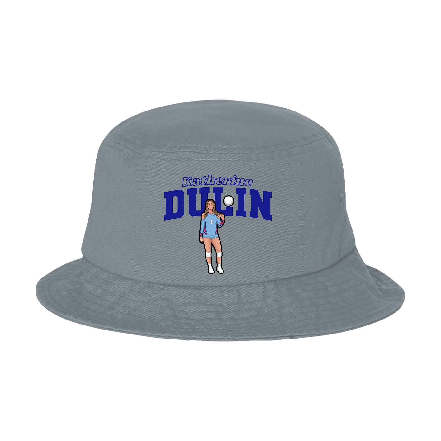 Bucket Cap — Name Arch in Grey