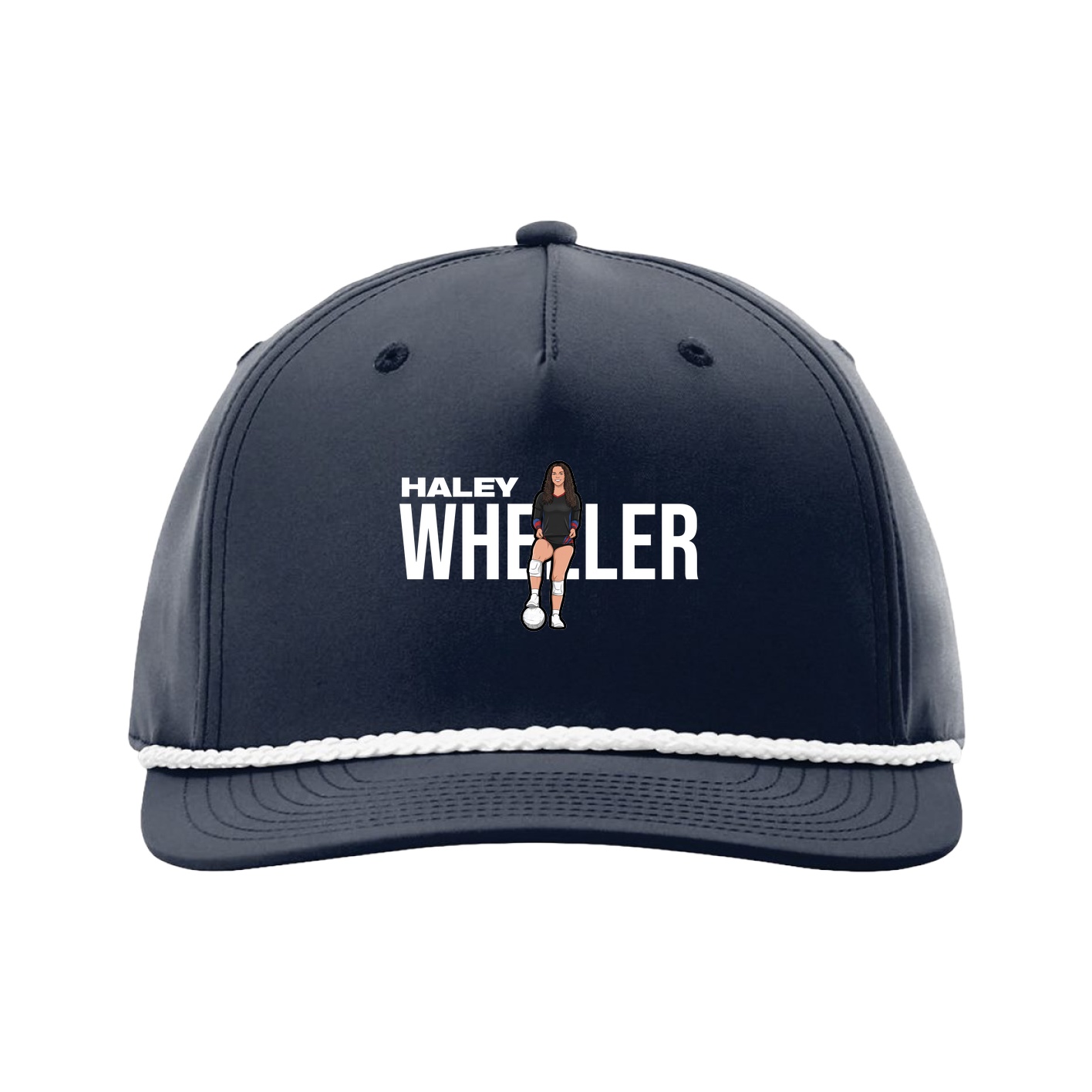 Five-Panel Classic Rope Cap — Player Name in Navy