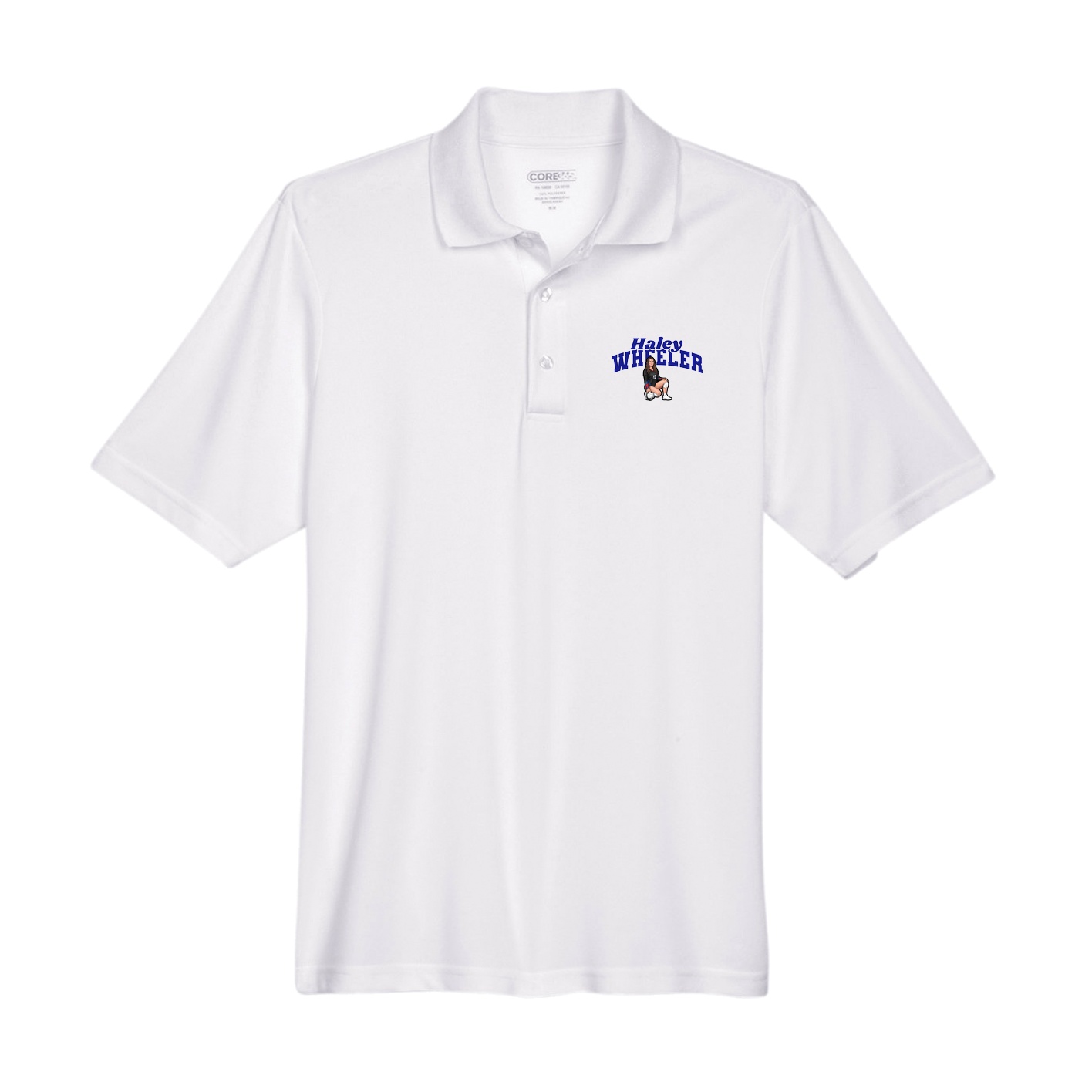 Performance Polo — Signature Arch in White
