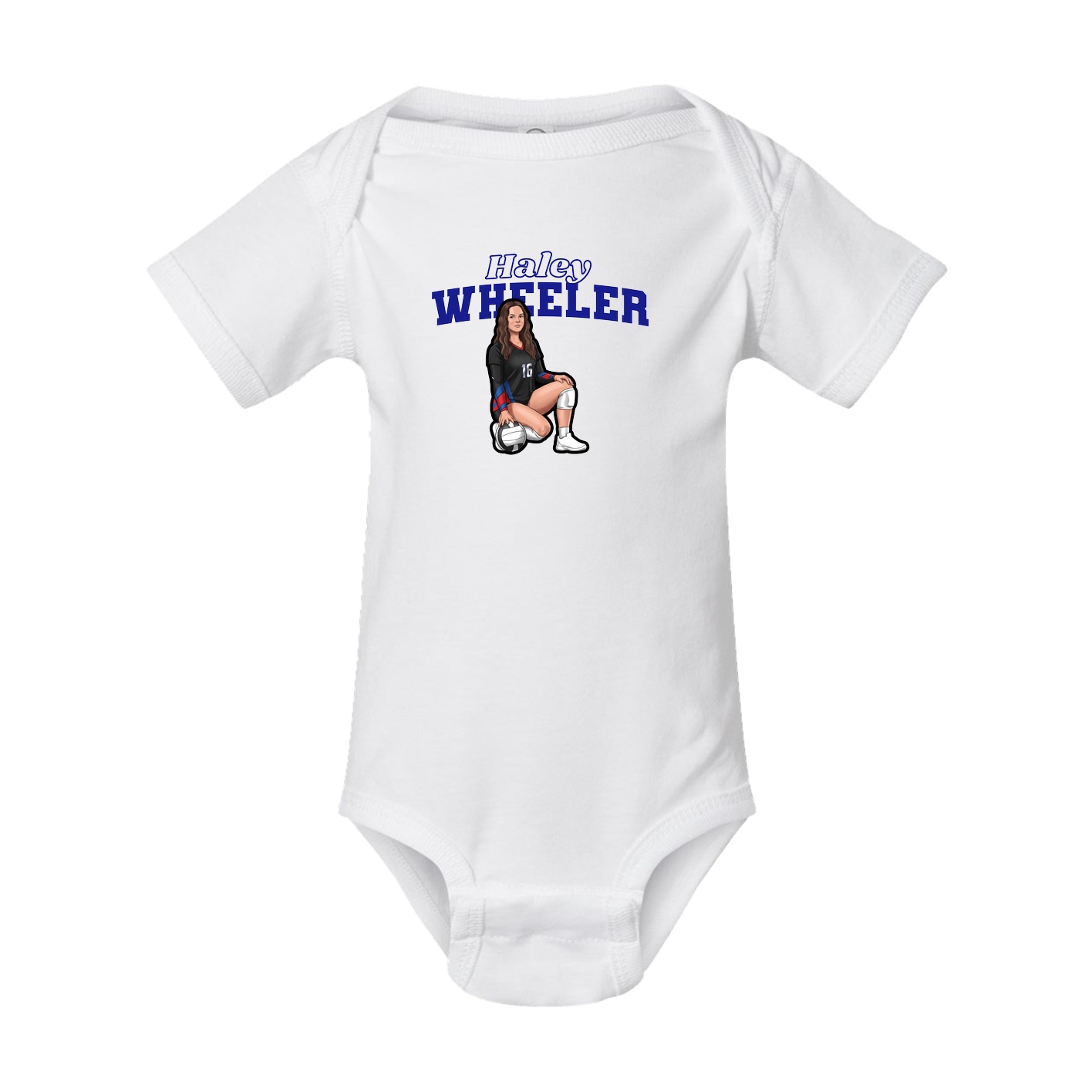 Baby Onesie — Name Arch in White