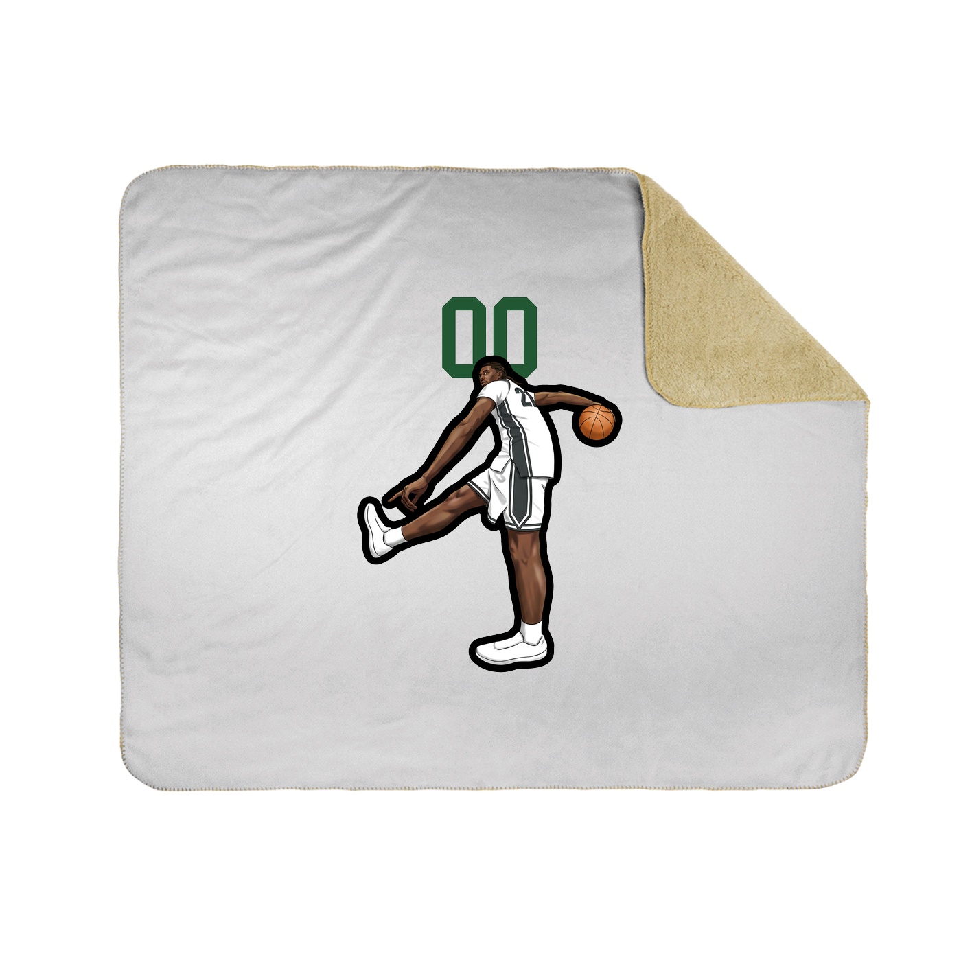 Throw Blanket — Number Top in White