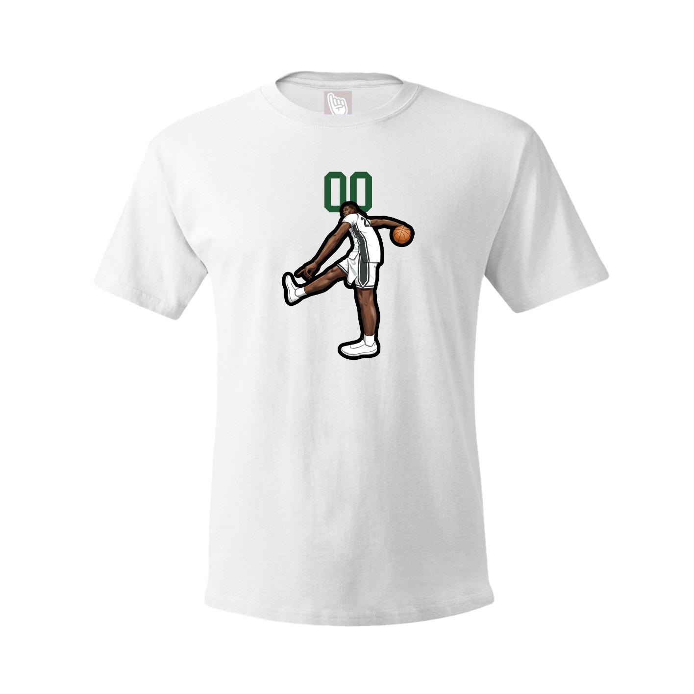 Youth Tee — Number Top in White